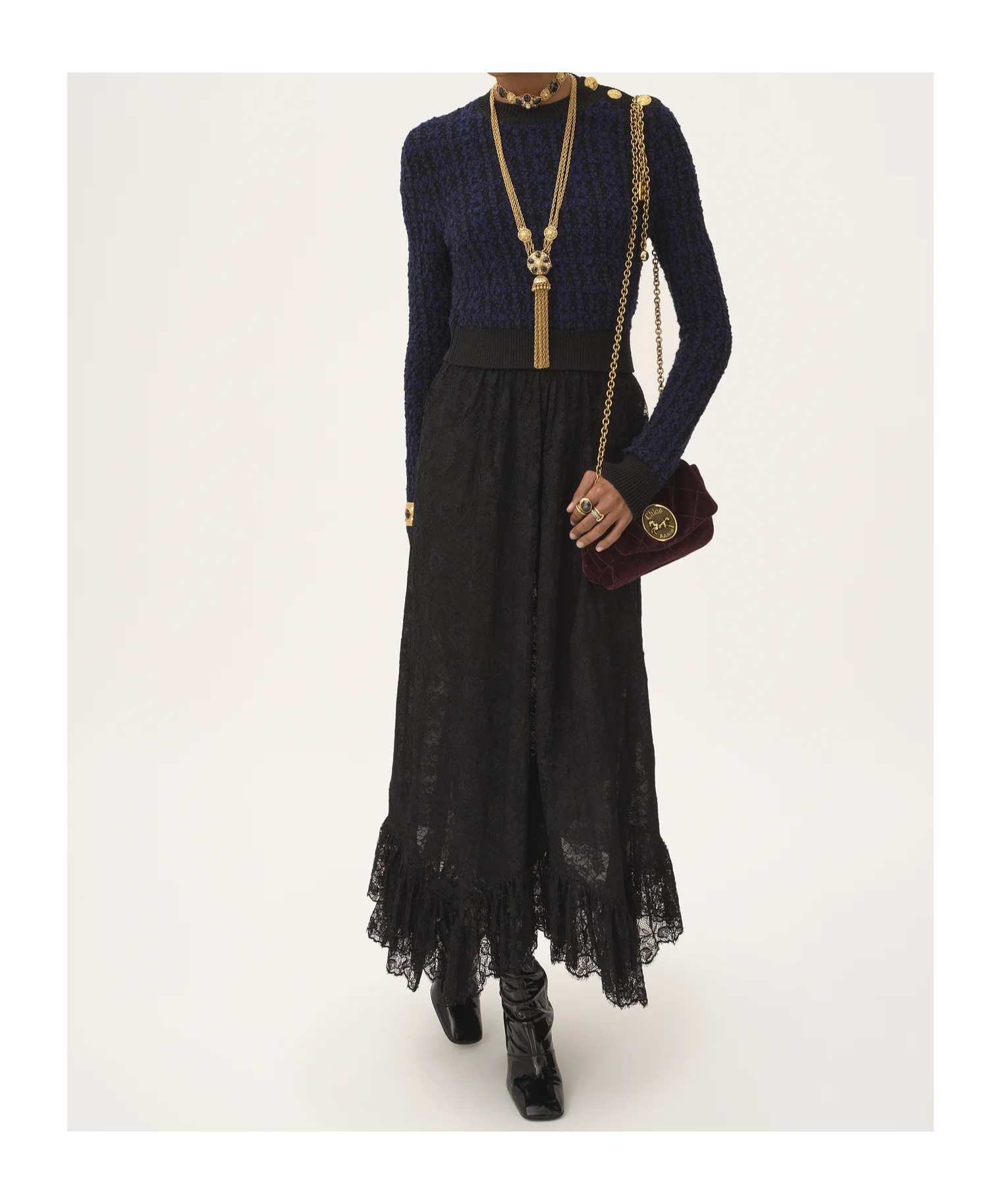 Chloé Elastic Waist Skirt In Black