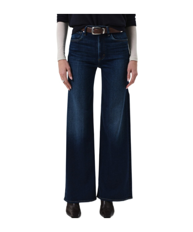 Citizen Of Humanity Lyra Long Wide Leg In Blue