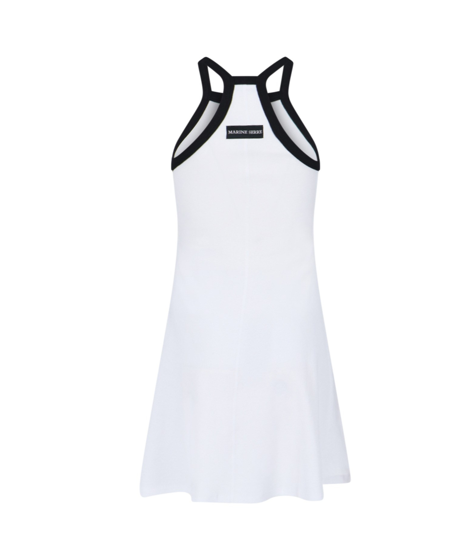 Marine Serre Moon Embroidered Sleeveless Dress In White
