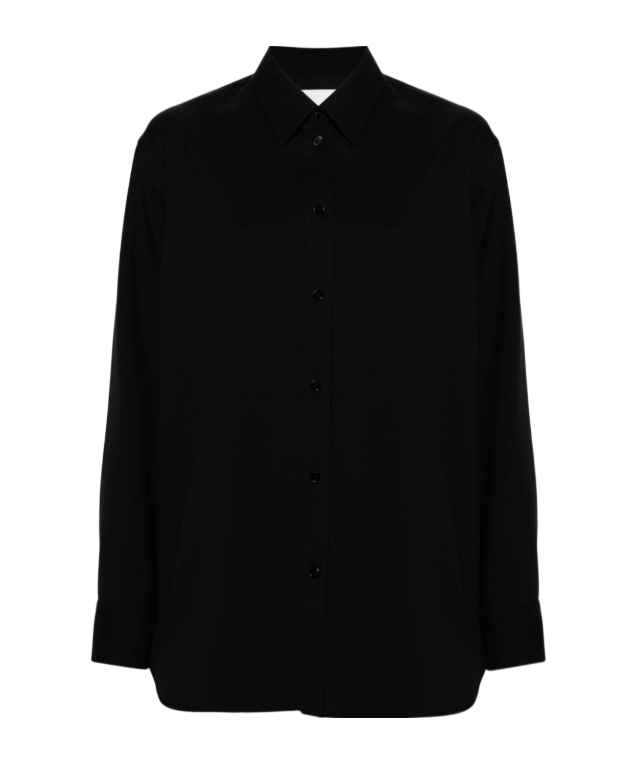 Jil Sander Long-sleeve Cotton Shirt In Black