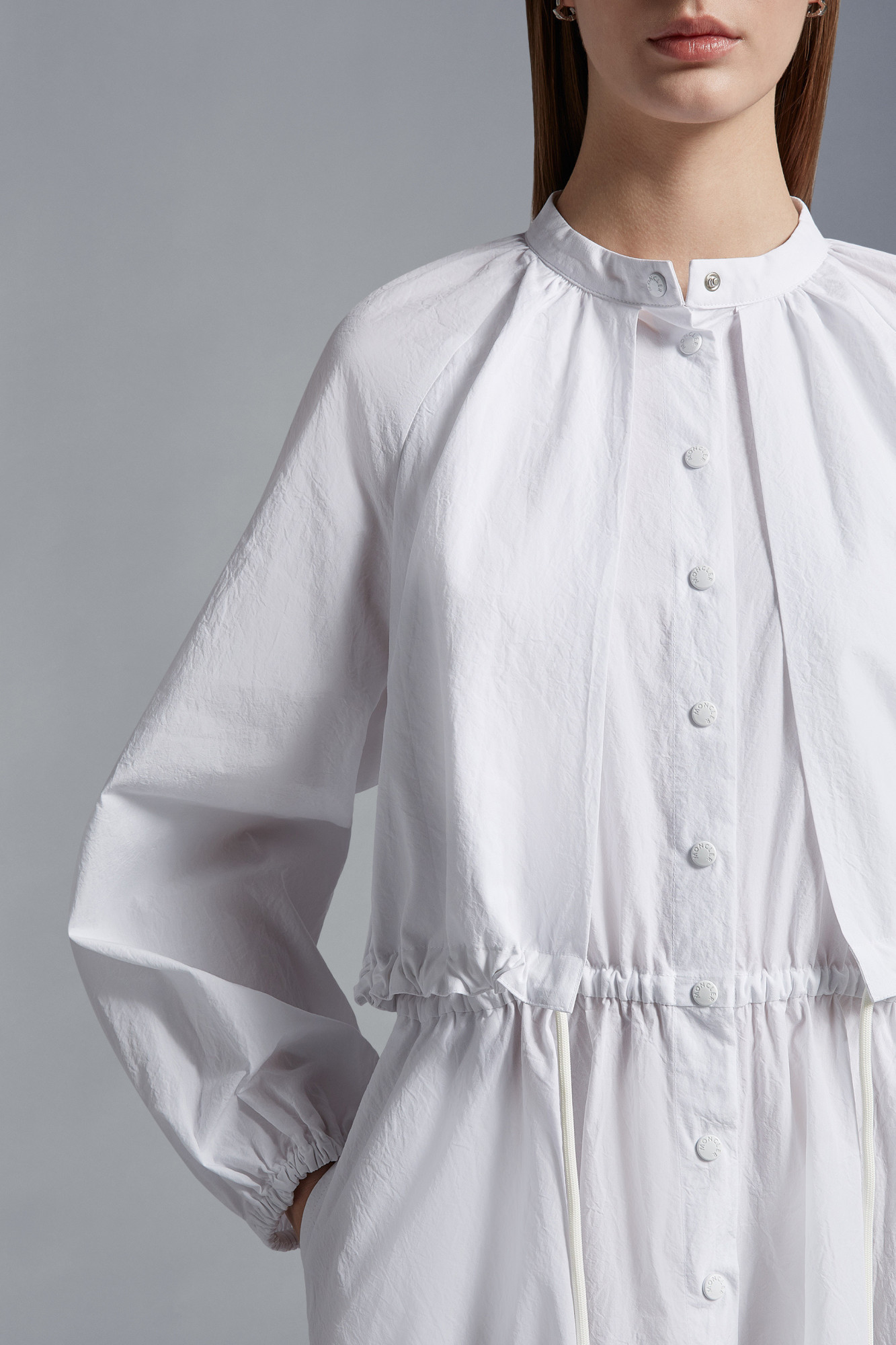 Moncler Shirt Dress In White