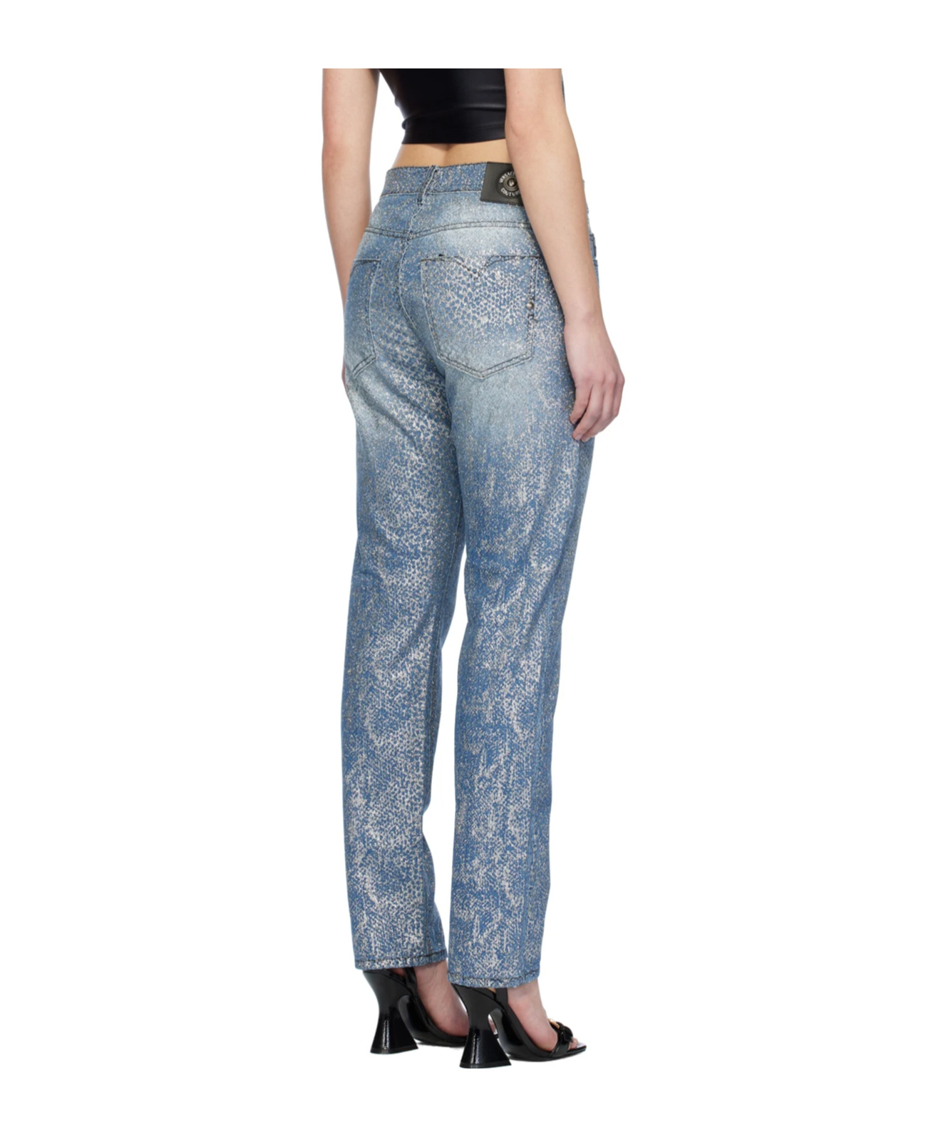 Versace Jeans Animalier Jeans In Blue