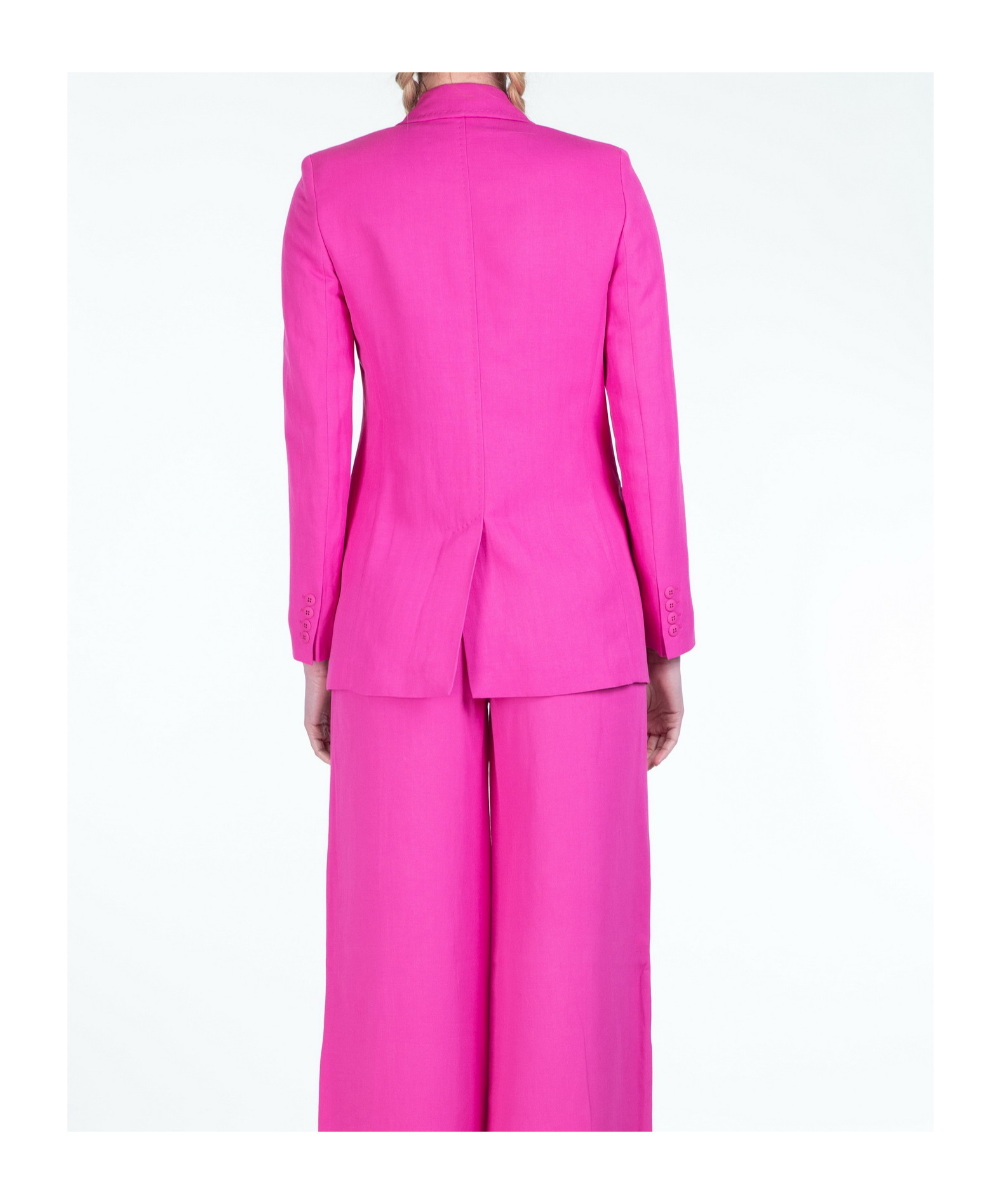 Max Mara Long-sleeved Suit Coat In Pink