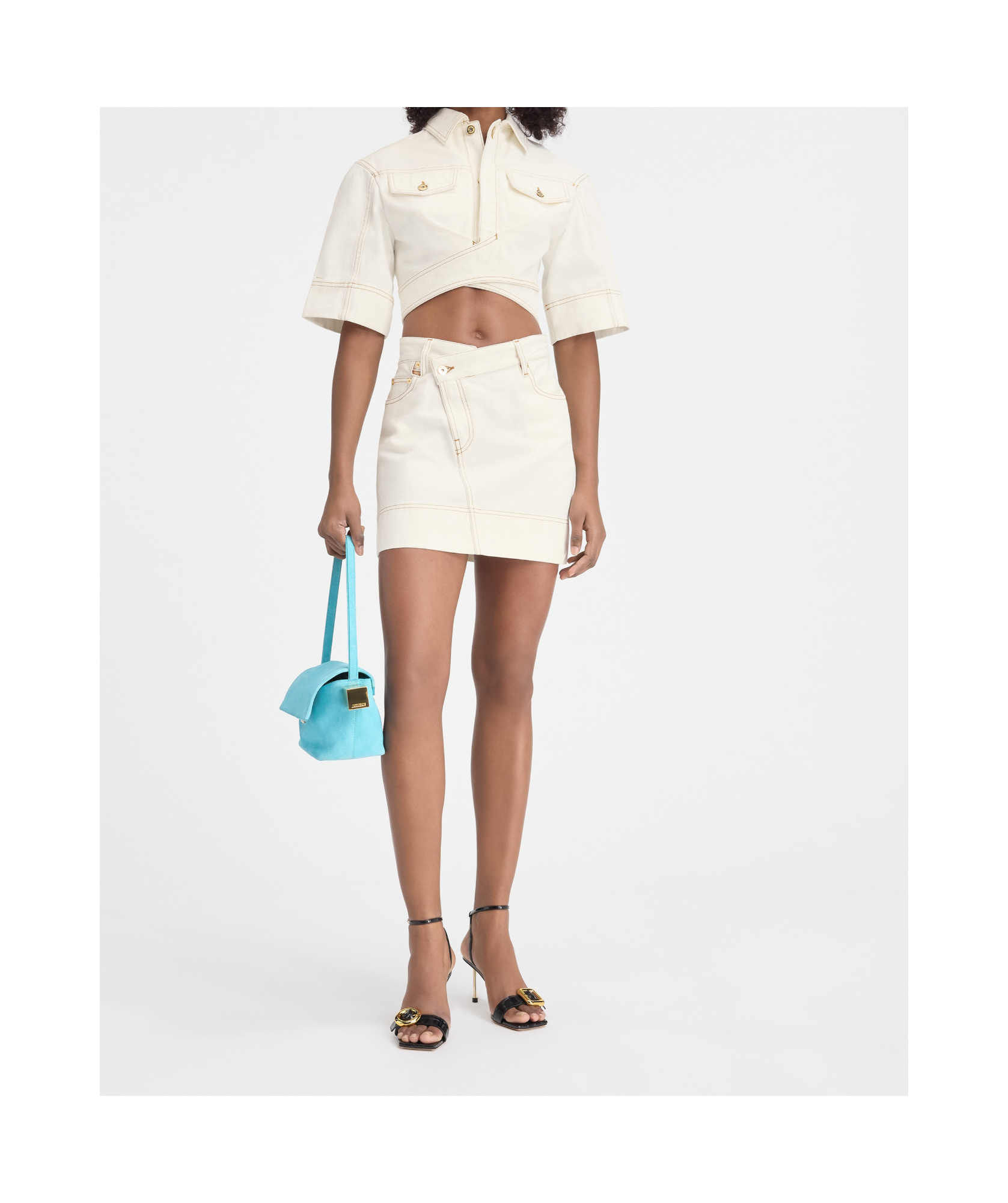 Jacquemus White La Casa 'le Haut De-nîmes' Denim Shirt In White