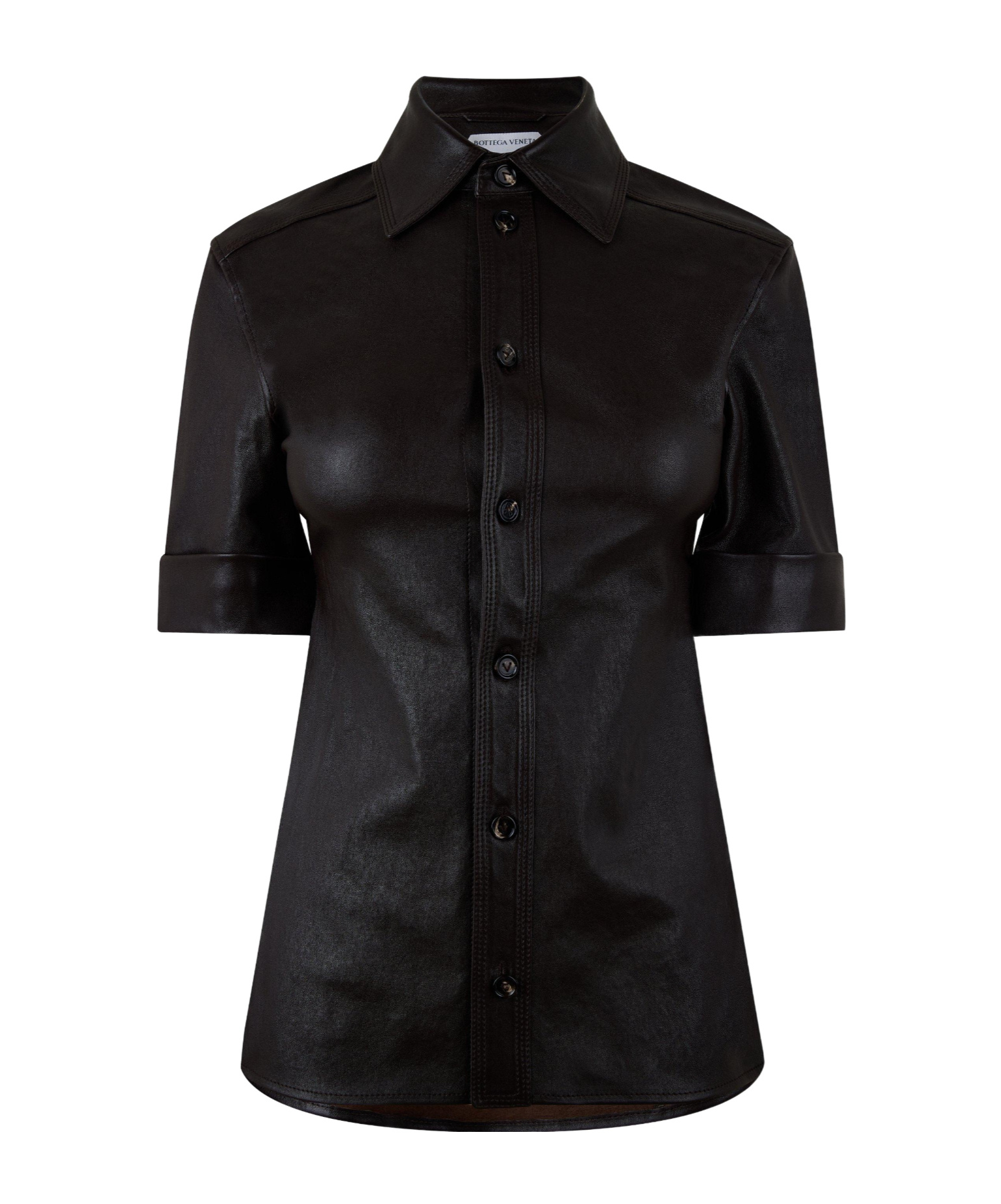 Bottega Veneta Short-sleeve Shirt In Black