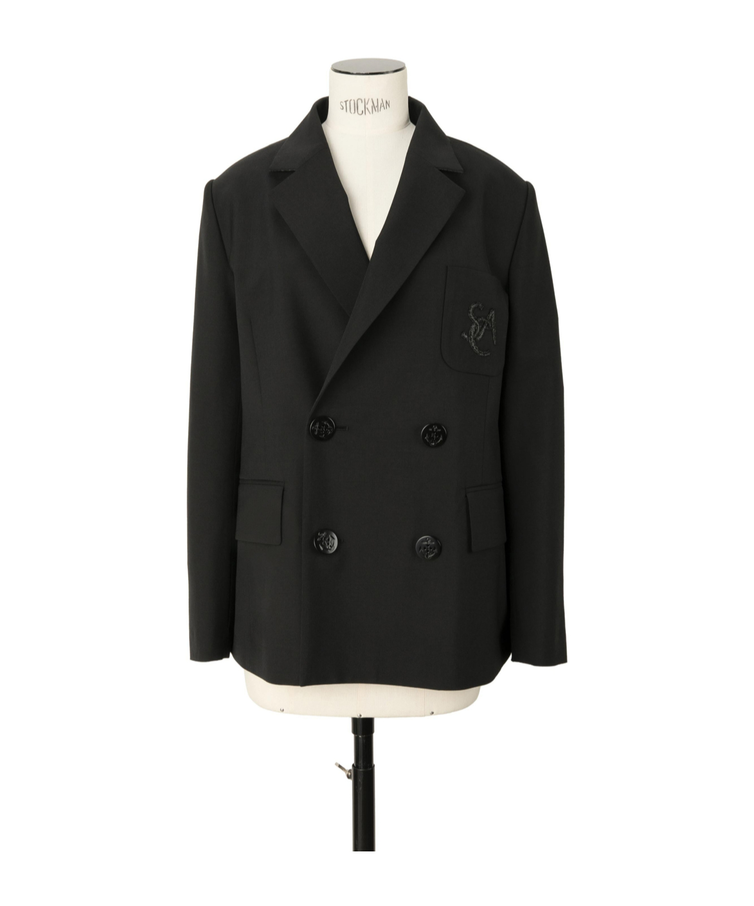 Sacai Logo-appliqué Blazer In Black
