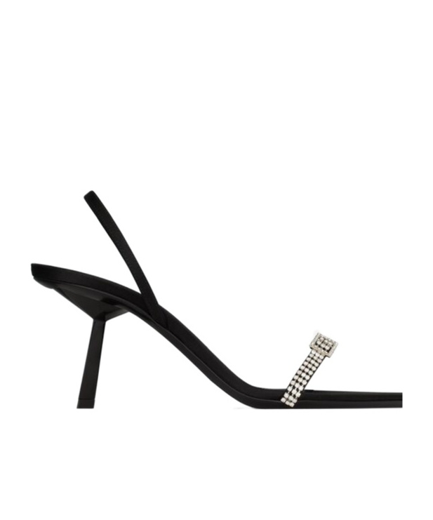 Saint Laurent Rendez-vous Slingback Snadals In Black