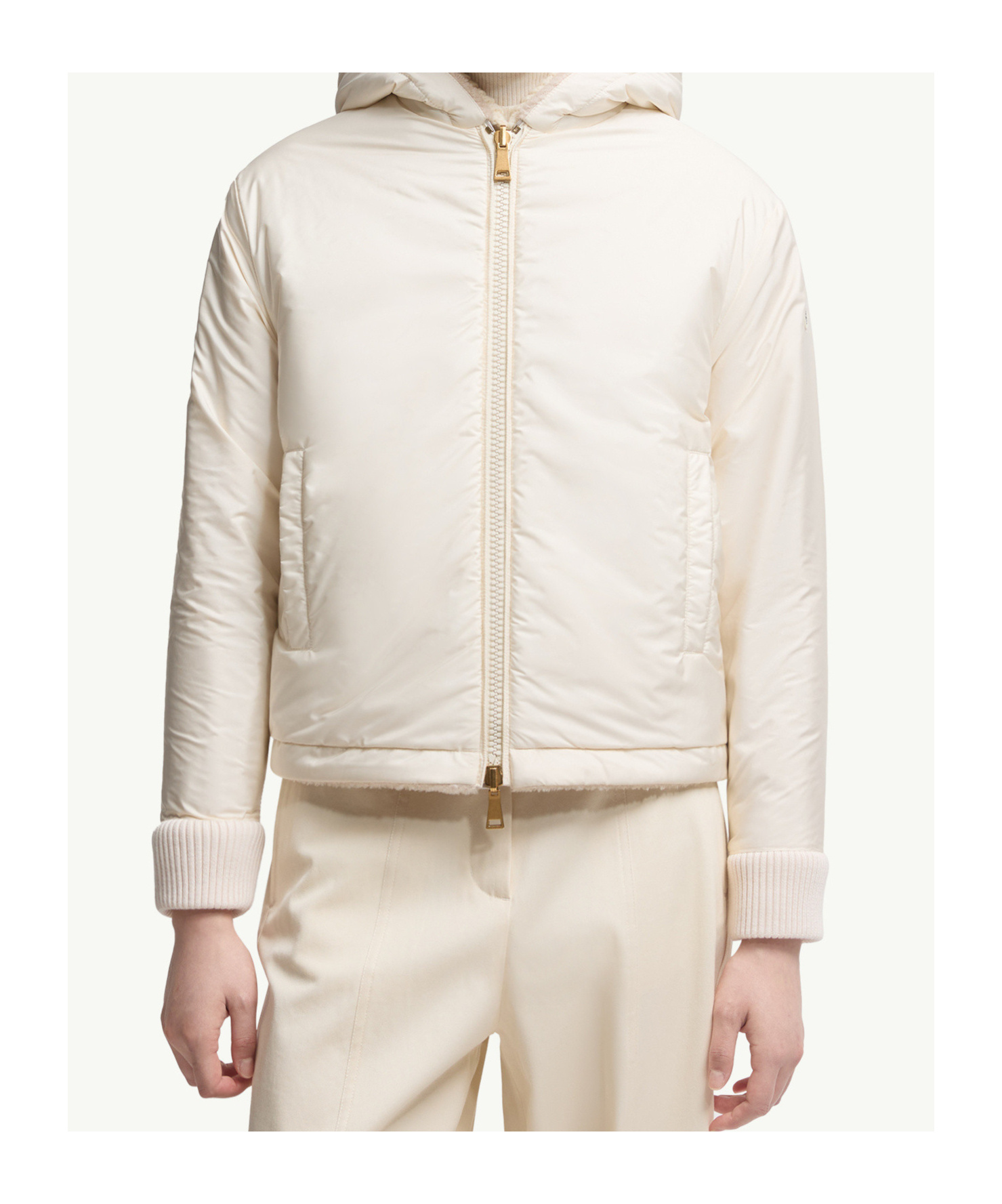 Moncler Reversible Padded Hoodie In Pink