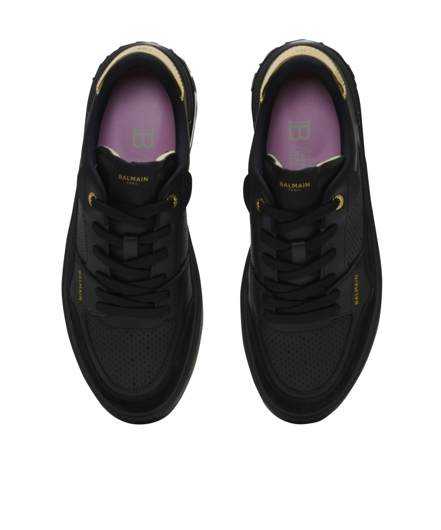 Balmain B-court Flip Sneakers In Black