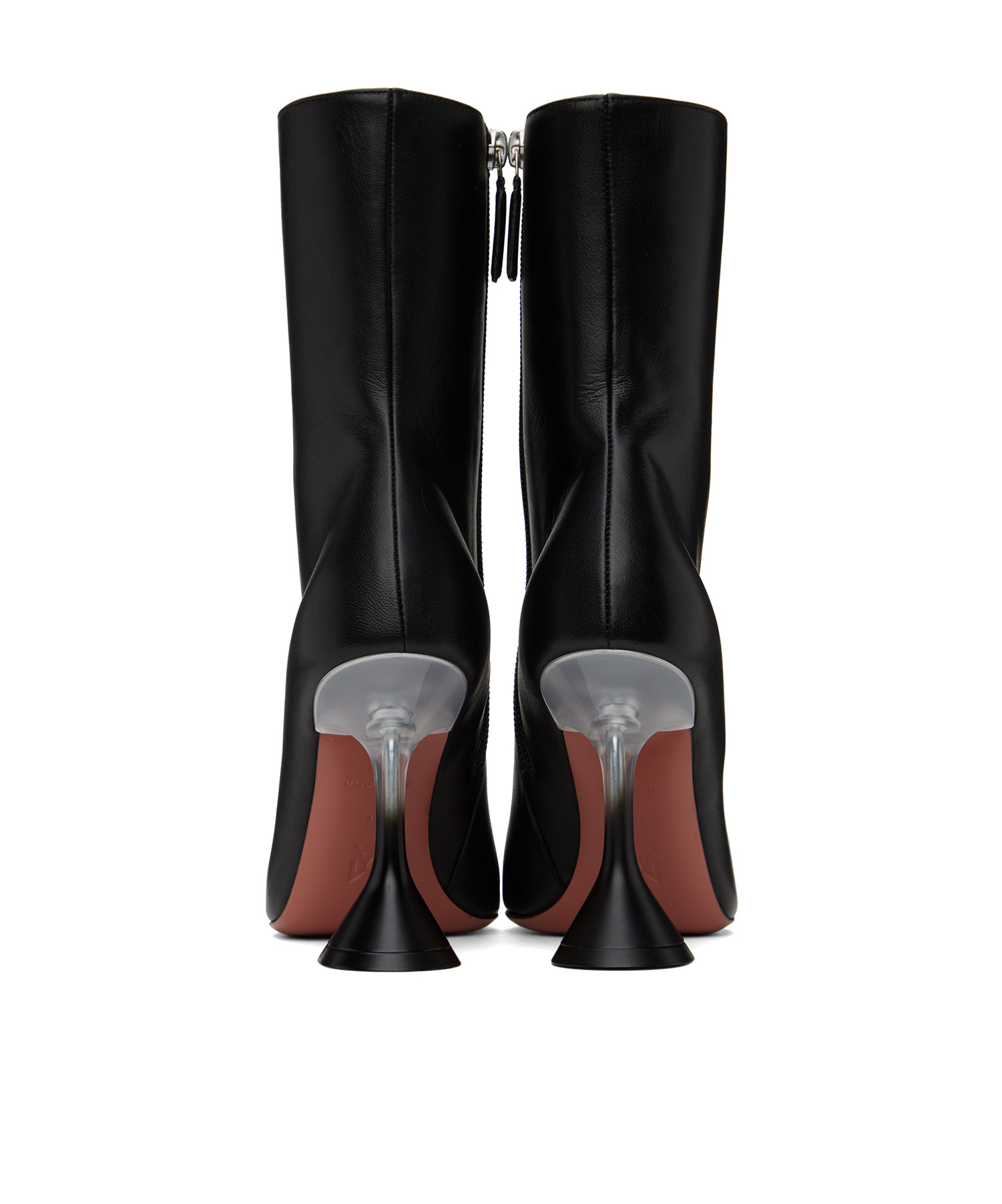AMINA MUADDI GIORGIA GLASS SHORT BOOTS 