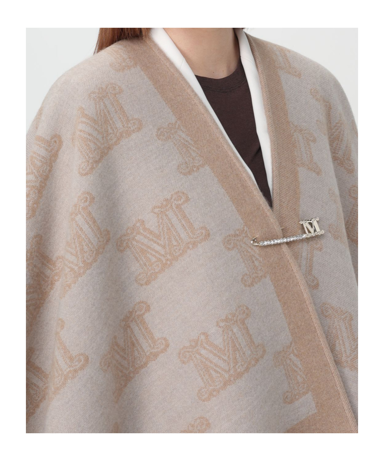 Max Mara Cape Woman Sand In Nude