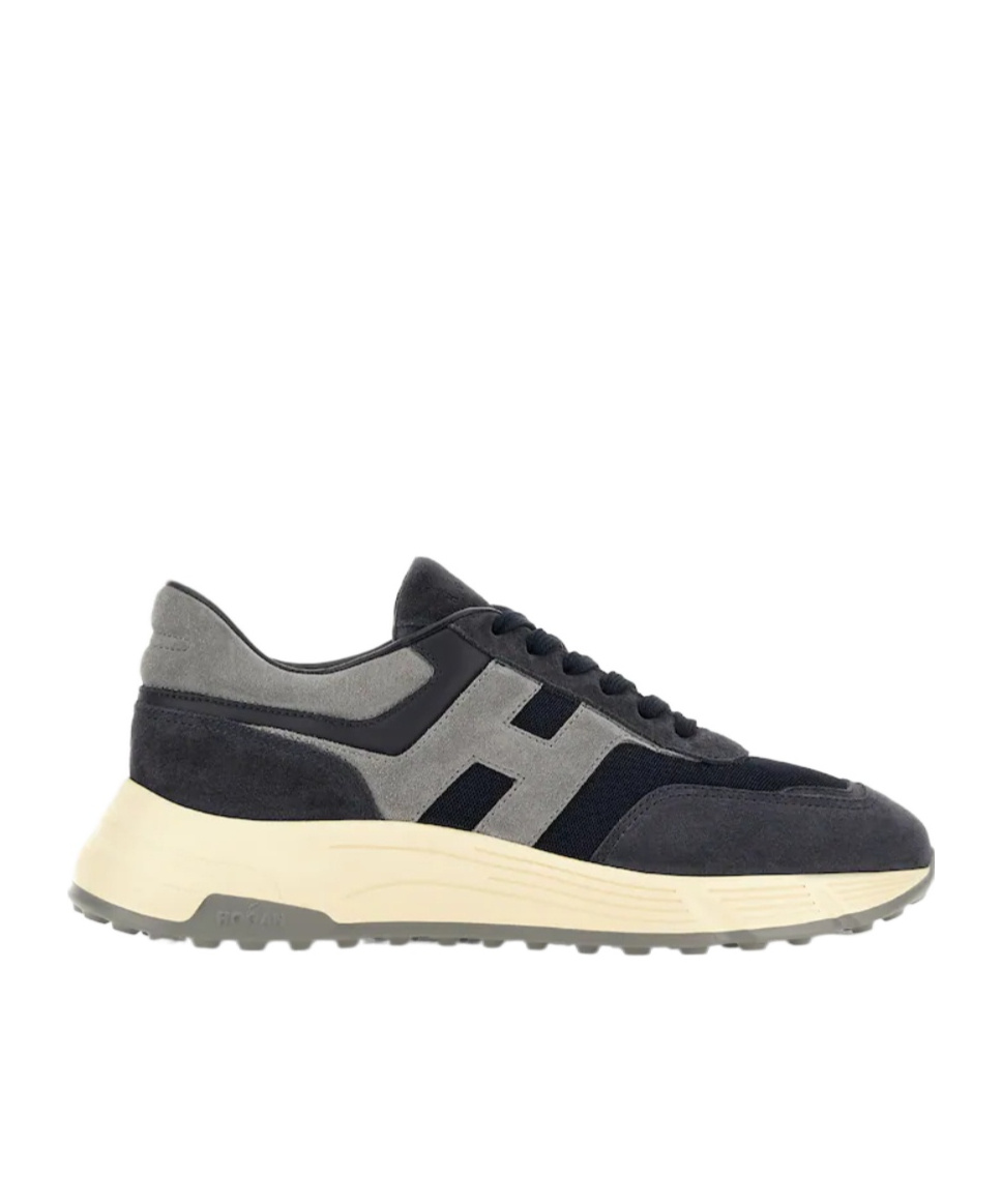 Hogan Hyperlight Leather Sneakers In Gray