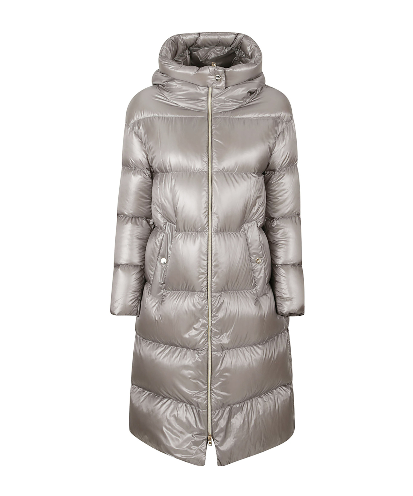 Herno Hooded Down Jacket In Brown