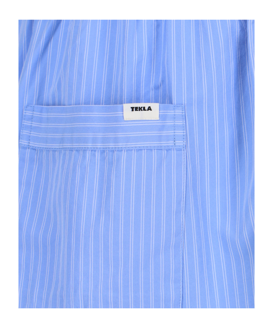 Tekla Drawstring Pyjama Shorts In Blue