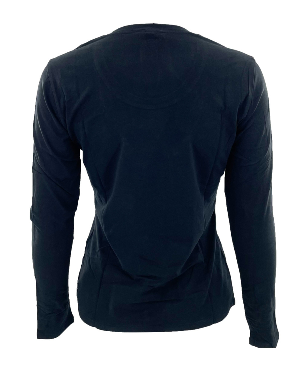Armani Jeans Round Collar And Long-sleeved T-shirt In Black