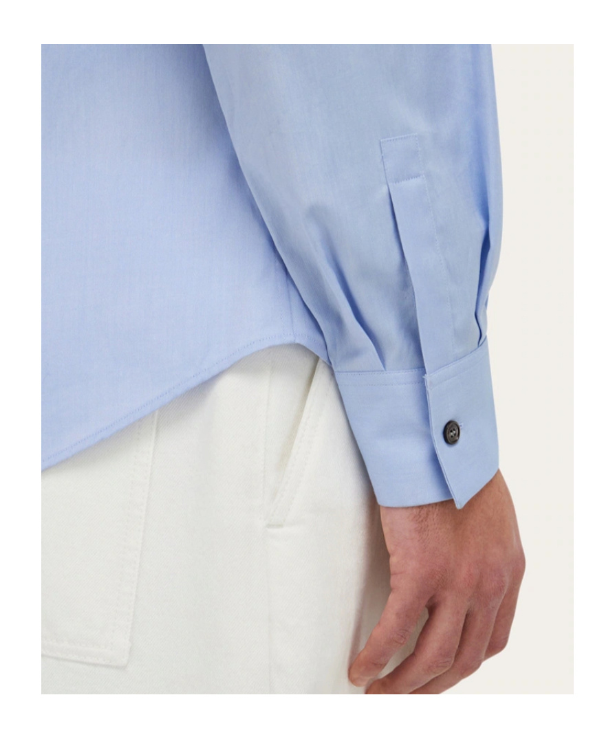 Ferragamo Button Down Oxford Shirt In Blue