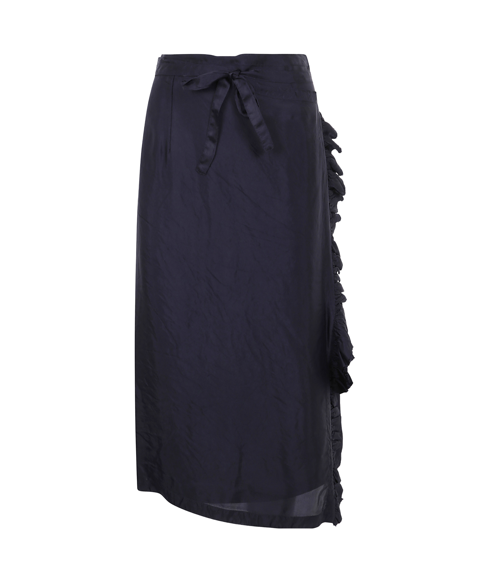 Aspesi Ruffle Detailing Skirt In Black
