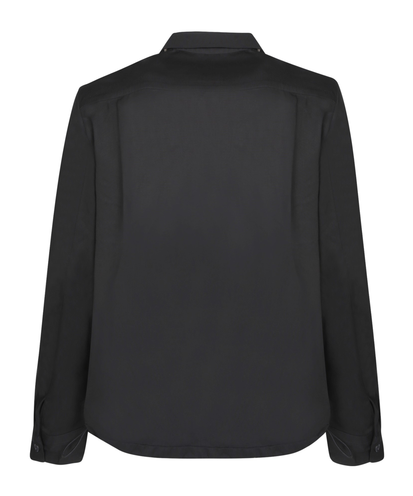 Givenchy Logo Engraved Metal Clip Long-sleeved Shirt In Black