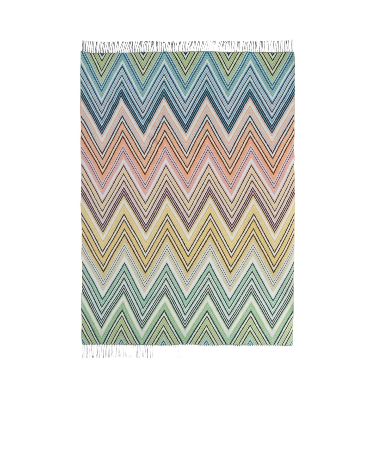 Missoni Zigzag-design Blanket (190cmx130cm) In Gray