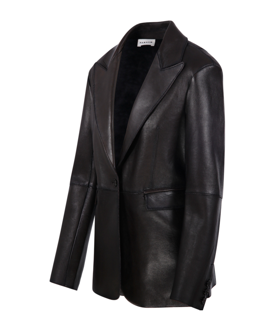 P.a.r.o.s.h Flap Pocket Jacket With Long Sleeves And Lapels In Black