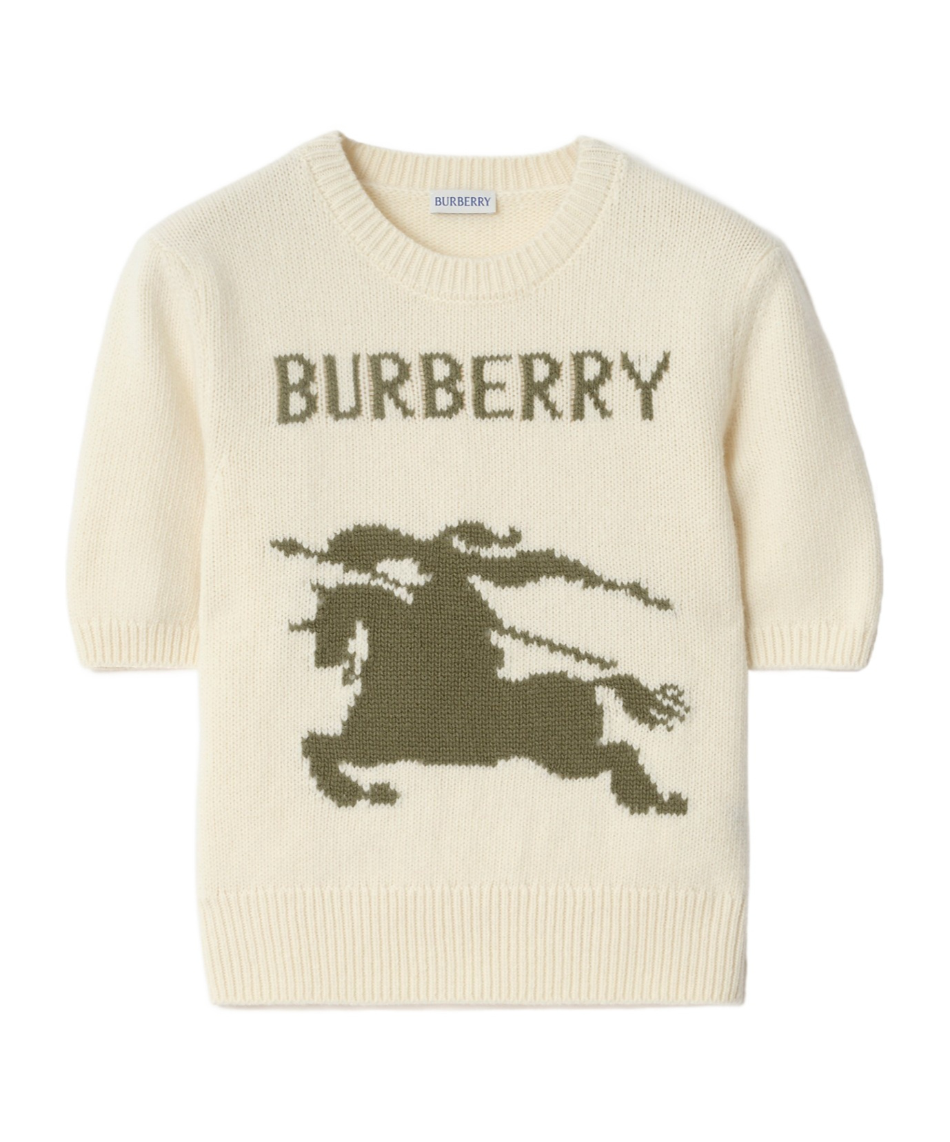 Burberry Logo-equestrian Knight T-shirt In Neutral