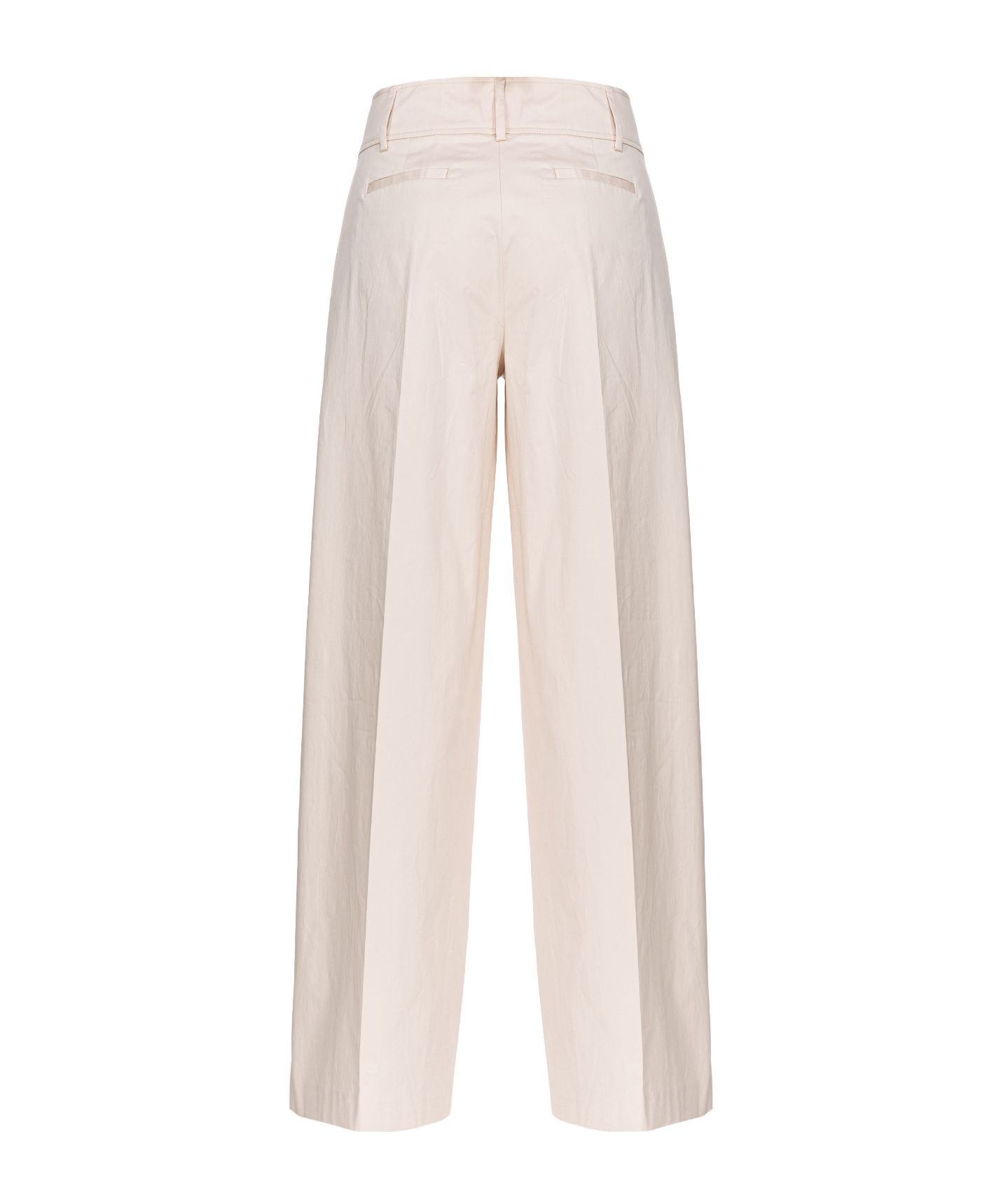 Pinko Extra-wide Trousers In Technical Satin In Nude