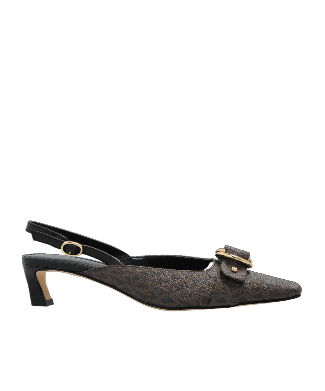 Michael Michael Kors Jaden Slingback Kitten-heel Pumps In Gray