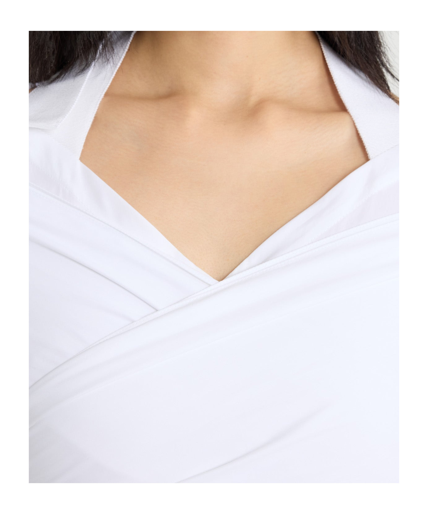 Patou Wrap-detail Shirt In White