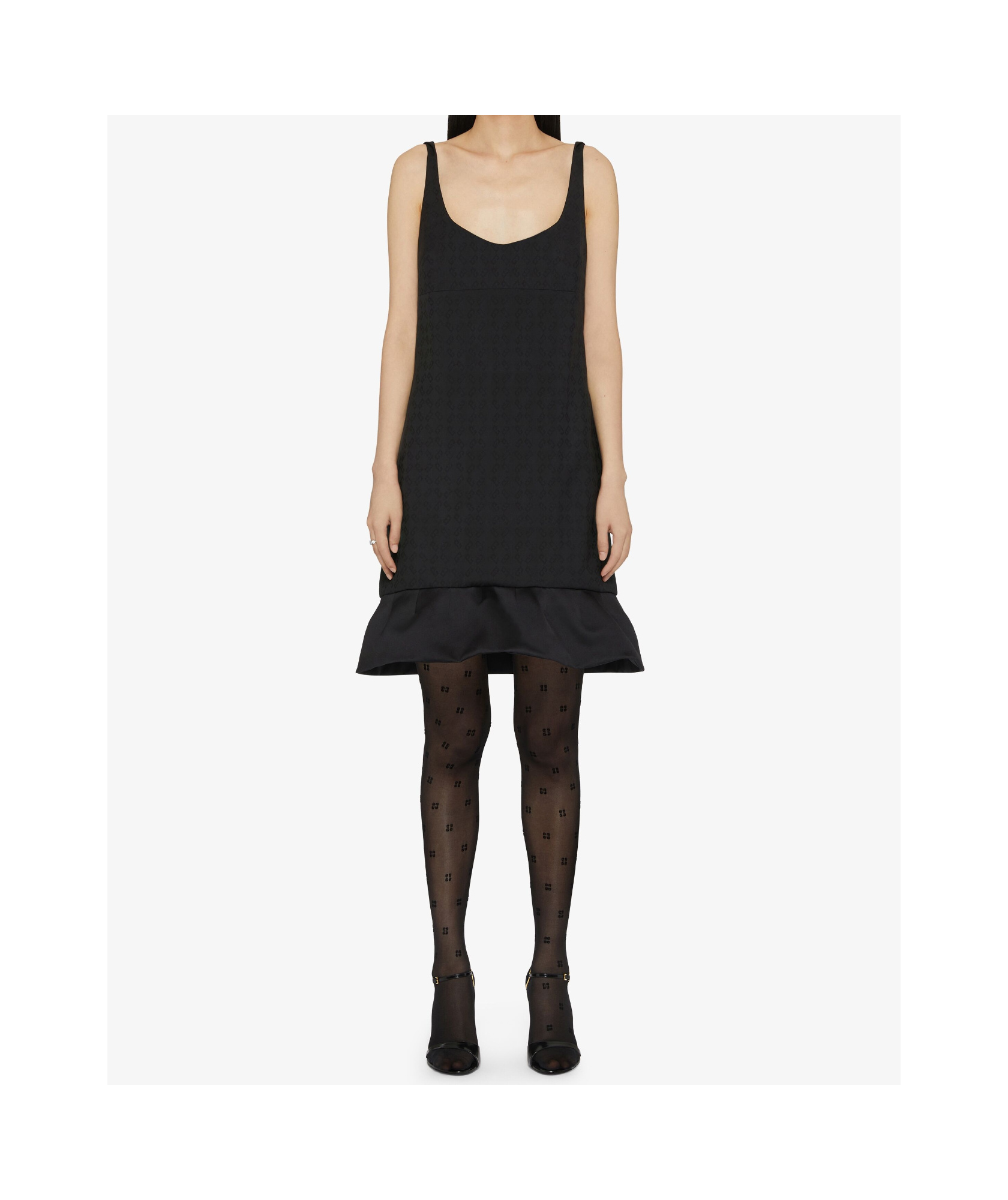 Givenchy Logo Pantyhose In Black