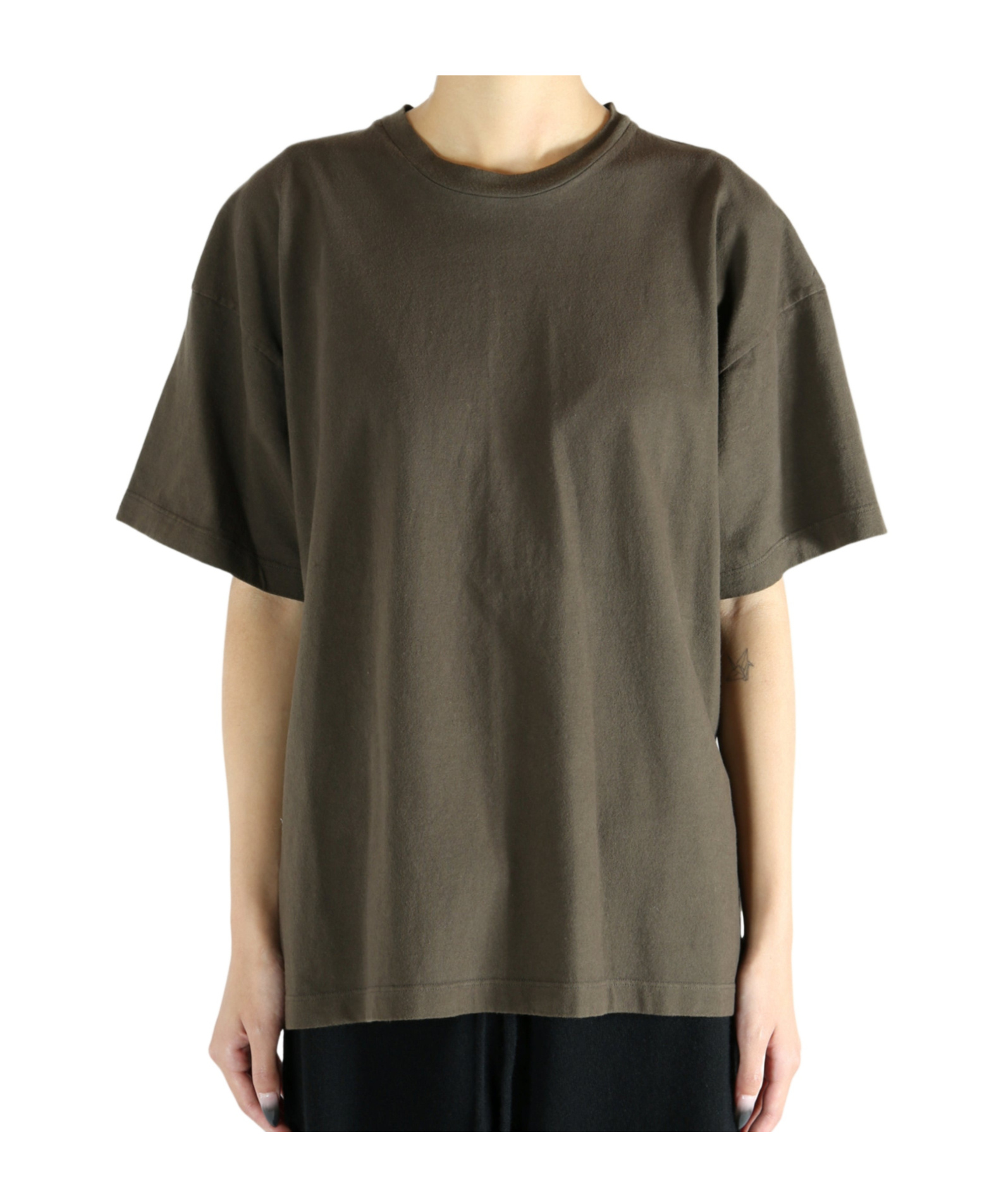 The Row Short-sleeve Boxy Top In Green