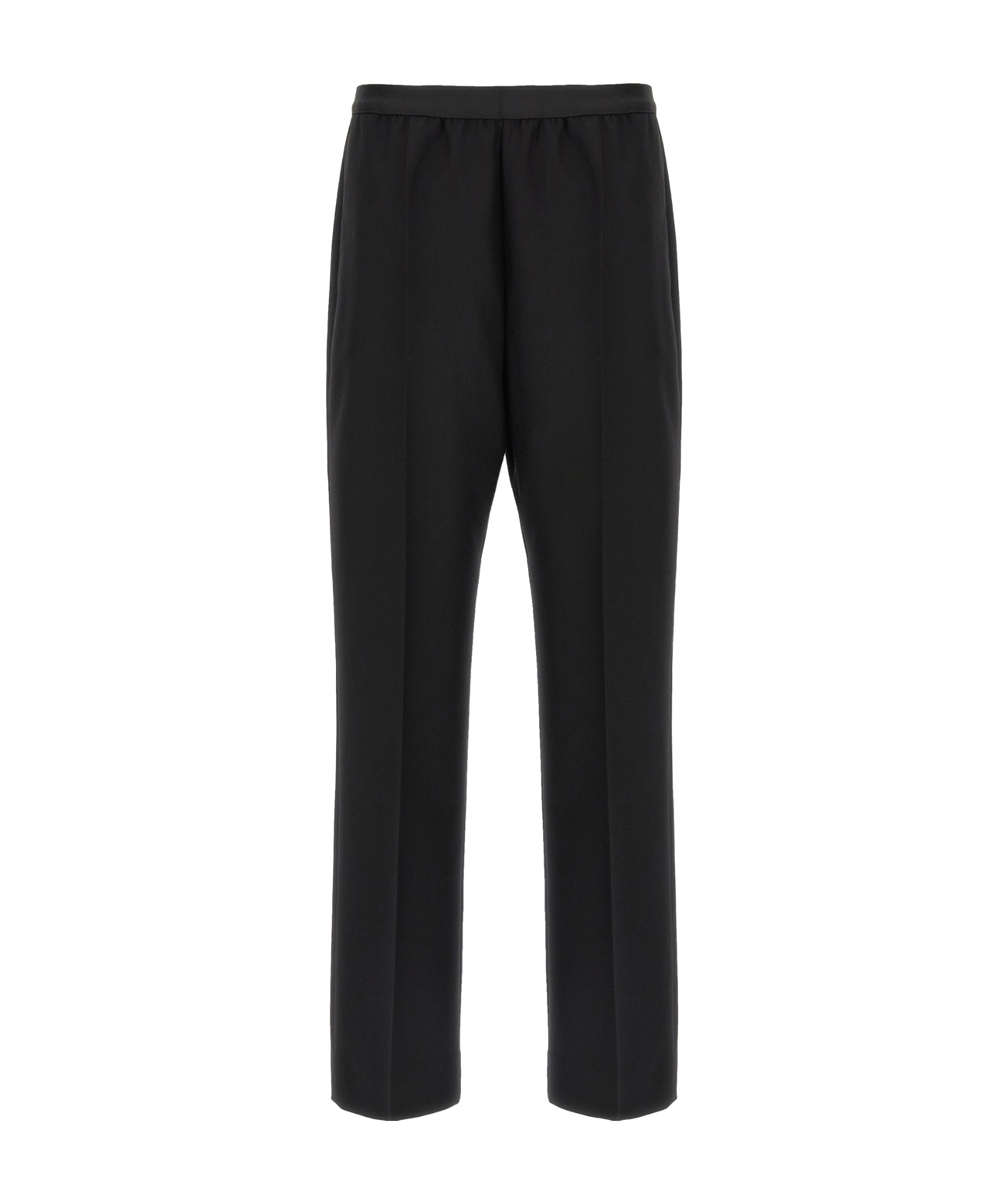 Maison Margiela Wool Straight-leg Trousers In Black