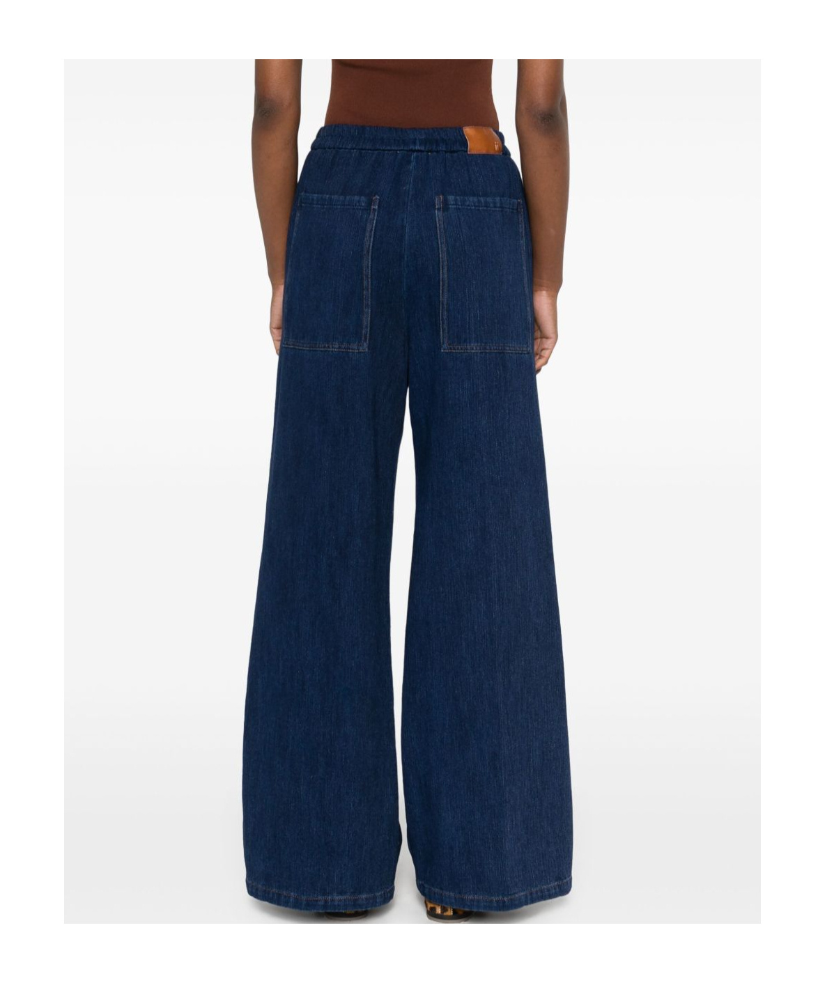 Shop Forte Forte Wide Leg Jeans In Black