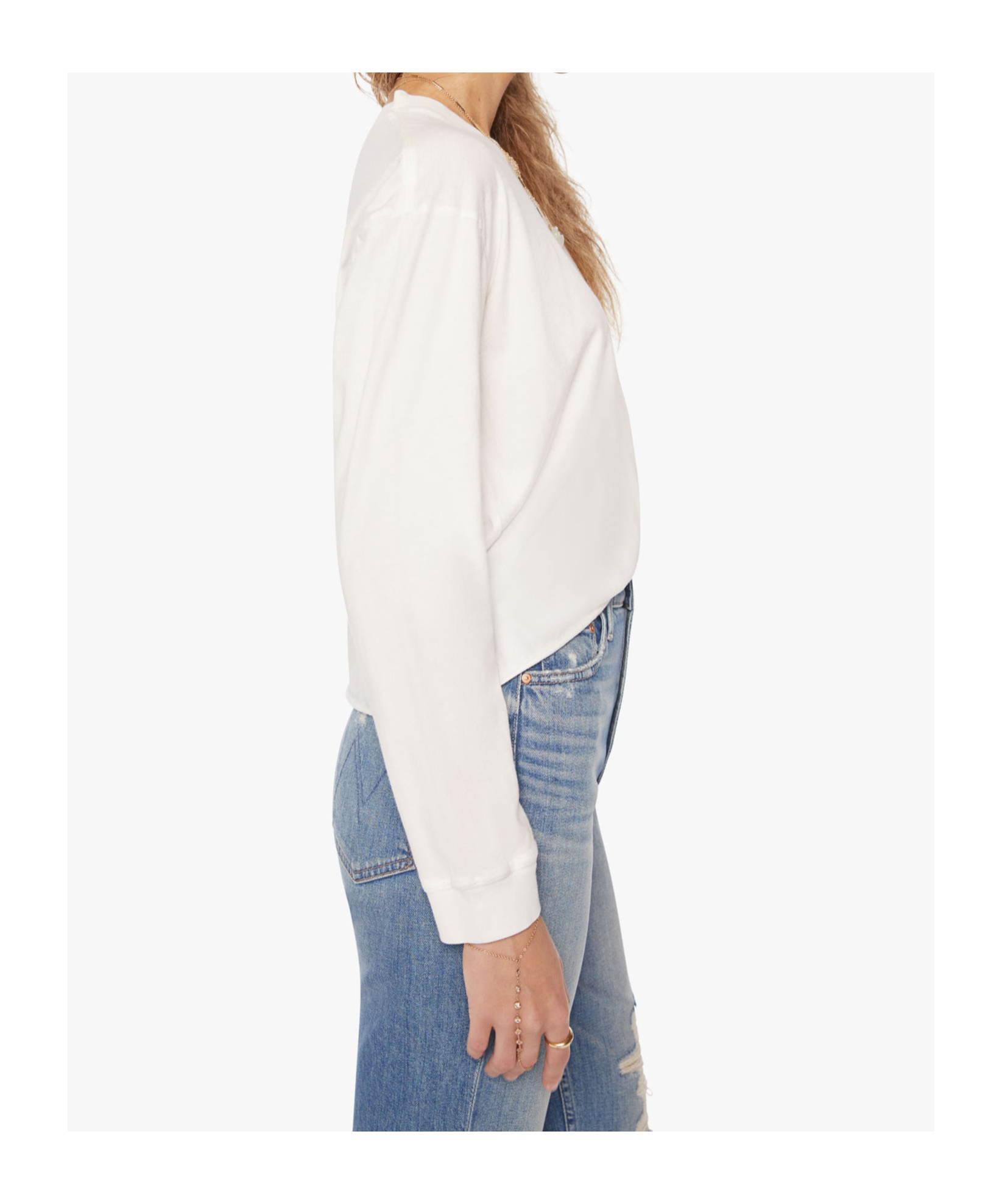 Mother Long-sleeved T-shirt In Bright White
