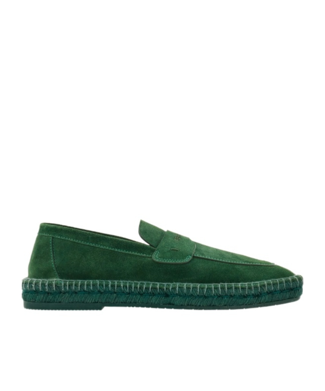 Ferragamo Square Head Loafer Shoes In Green