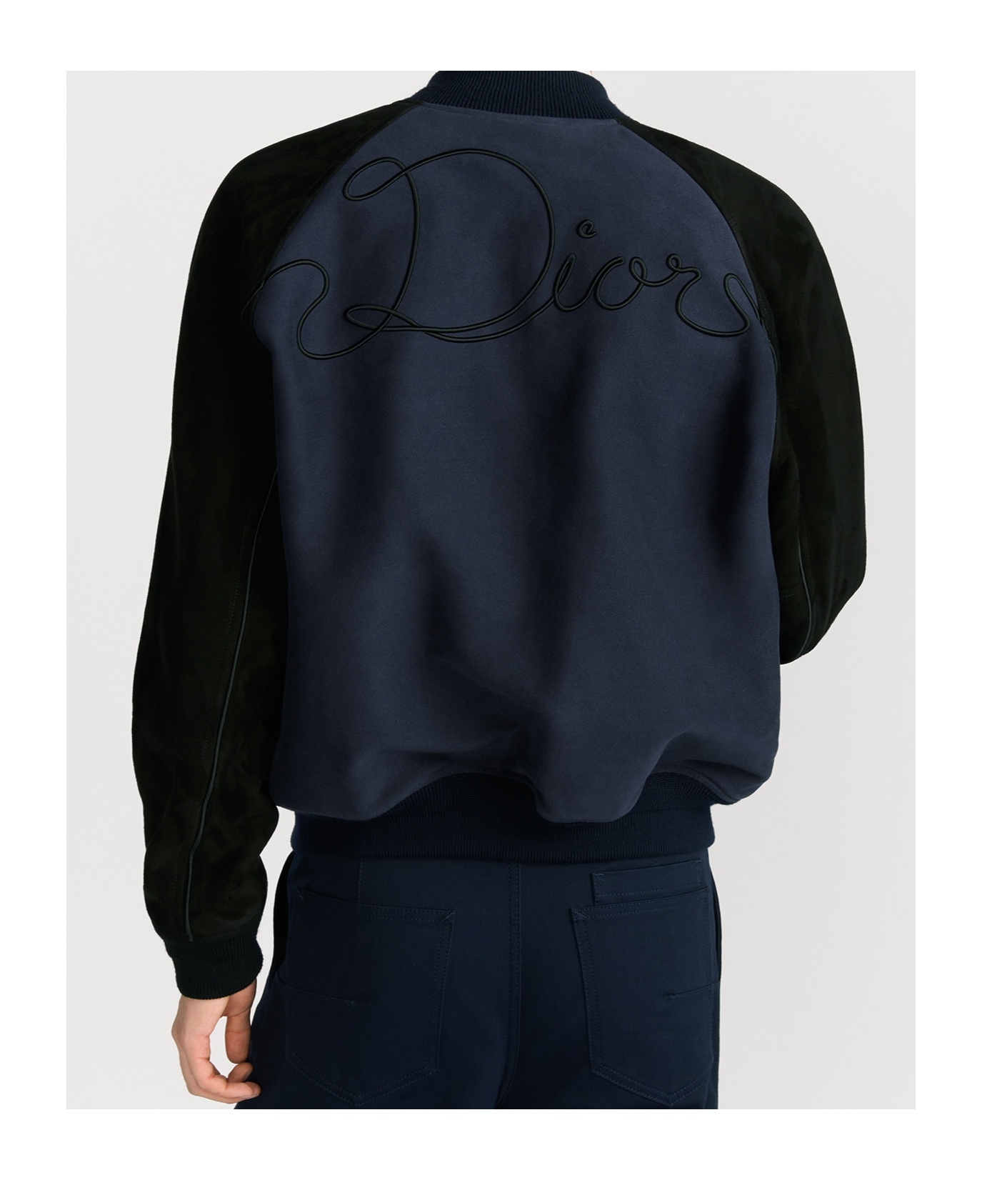 Dior Leather Jacket Clothing In Blue