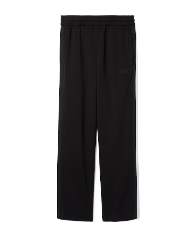 Gucci Technical-jersey Track Pants In Black