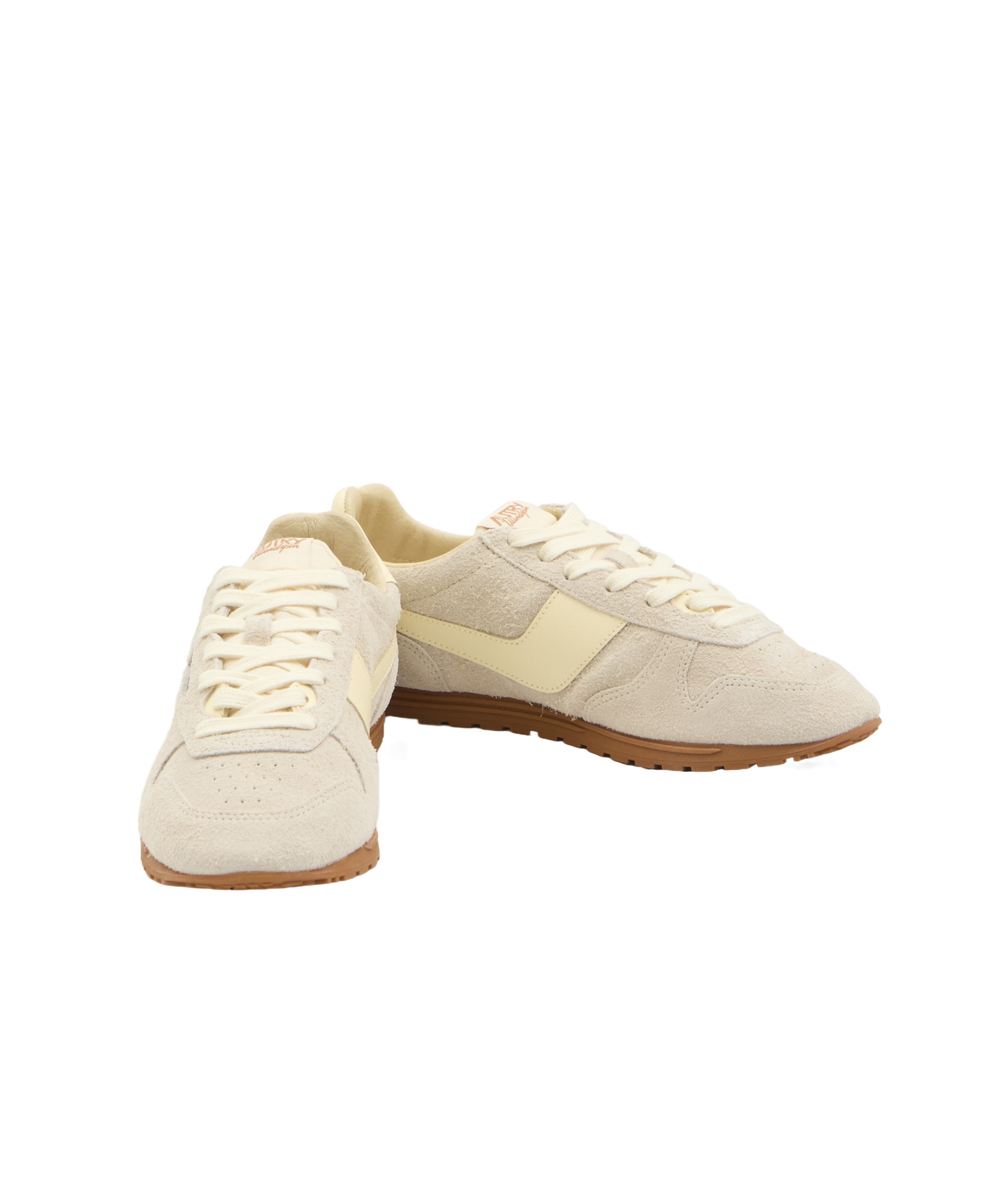 Autry 'windspin Low' Grey Sneaker With Logo On The Side And On The Heel In Nude