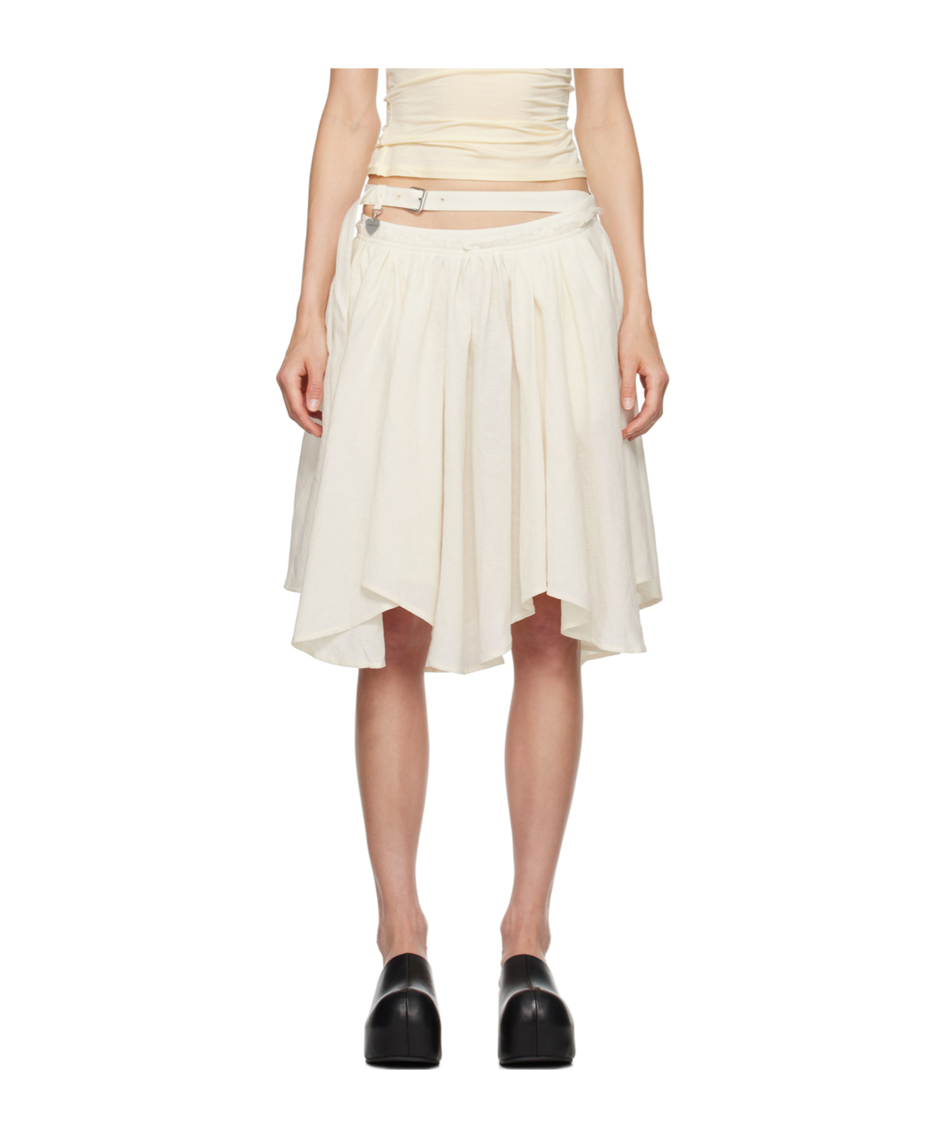 Acne Studios Asymmetrical Skirt In White