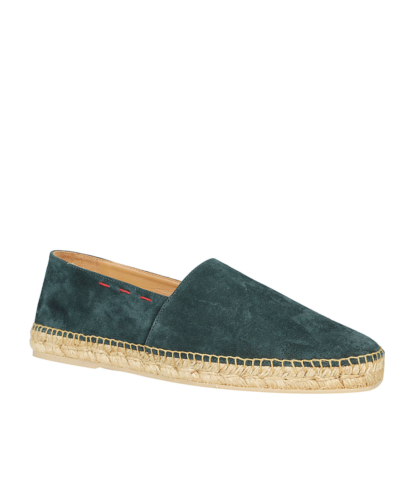 Kiton Suede Espadrilles In Green