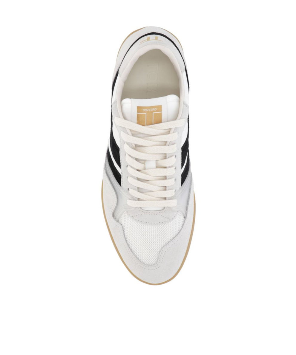 Tom Ford Round Head Lacing Low-cut Casual Sneakers In White