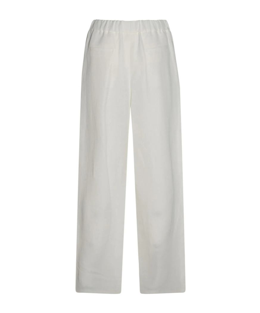 Fabiana Filippi Trousers Wide Leg Elastic Waistband In White