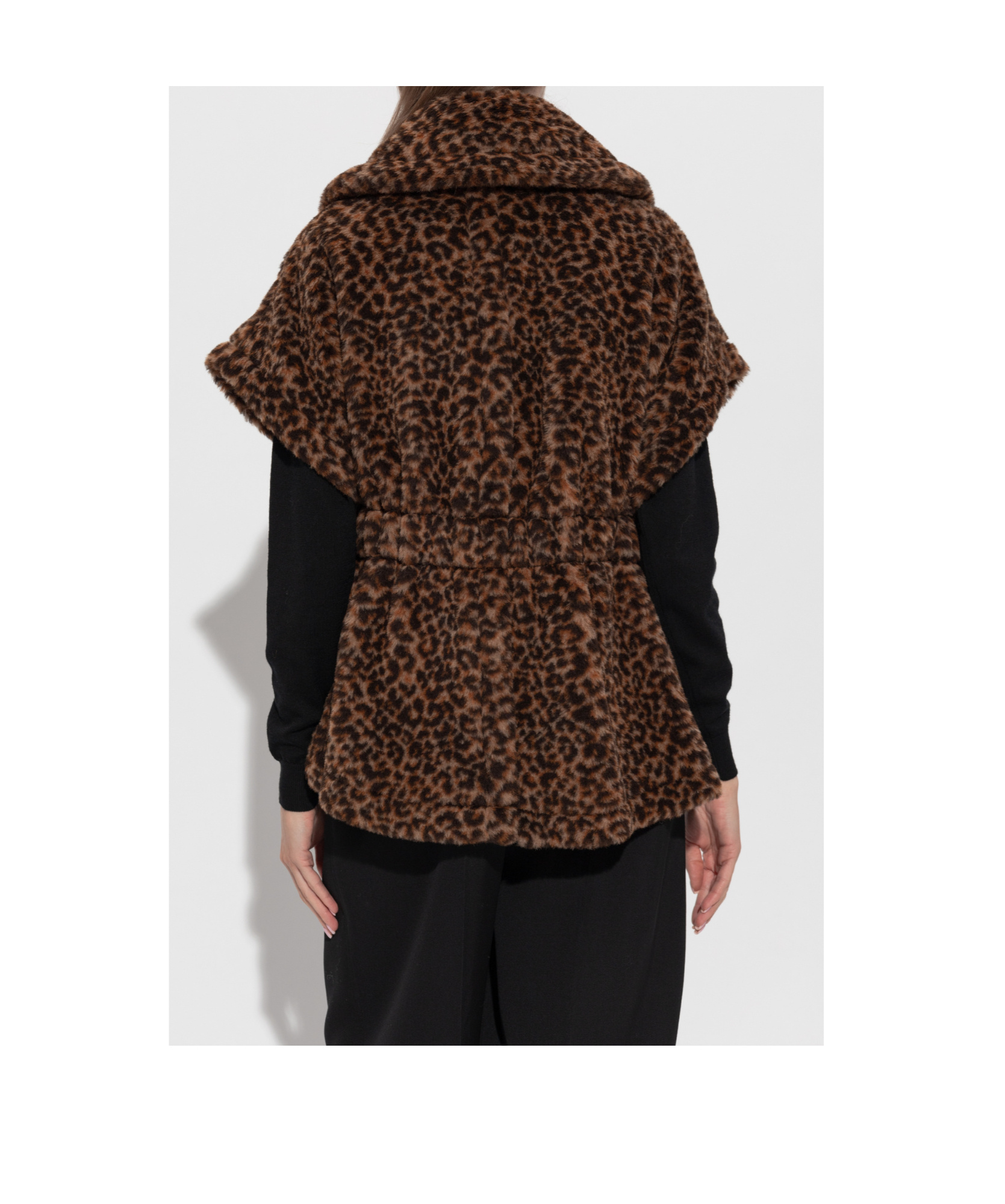 Max Mara Newabavo Teddy Cape In Brown