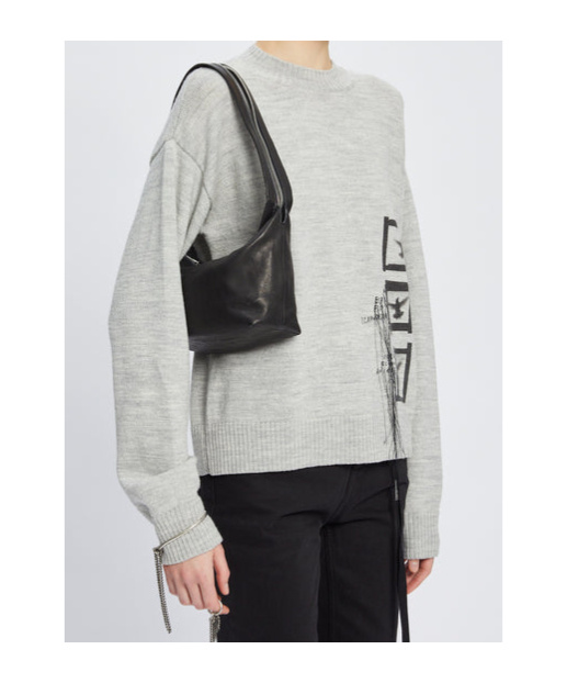 Ann Demeulemeester Zipper Shoulder Bag In Black