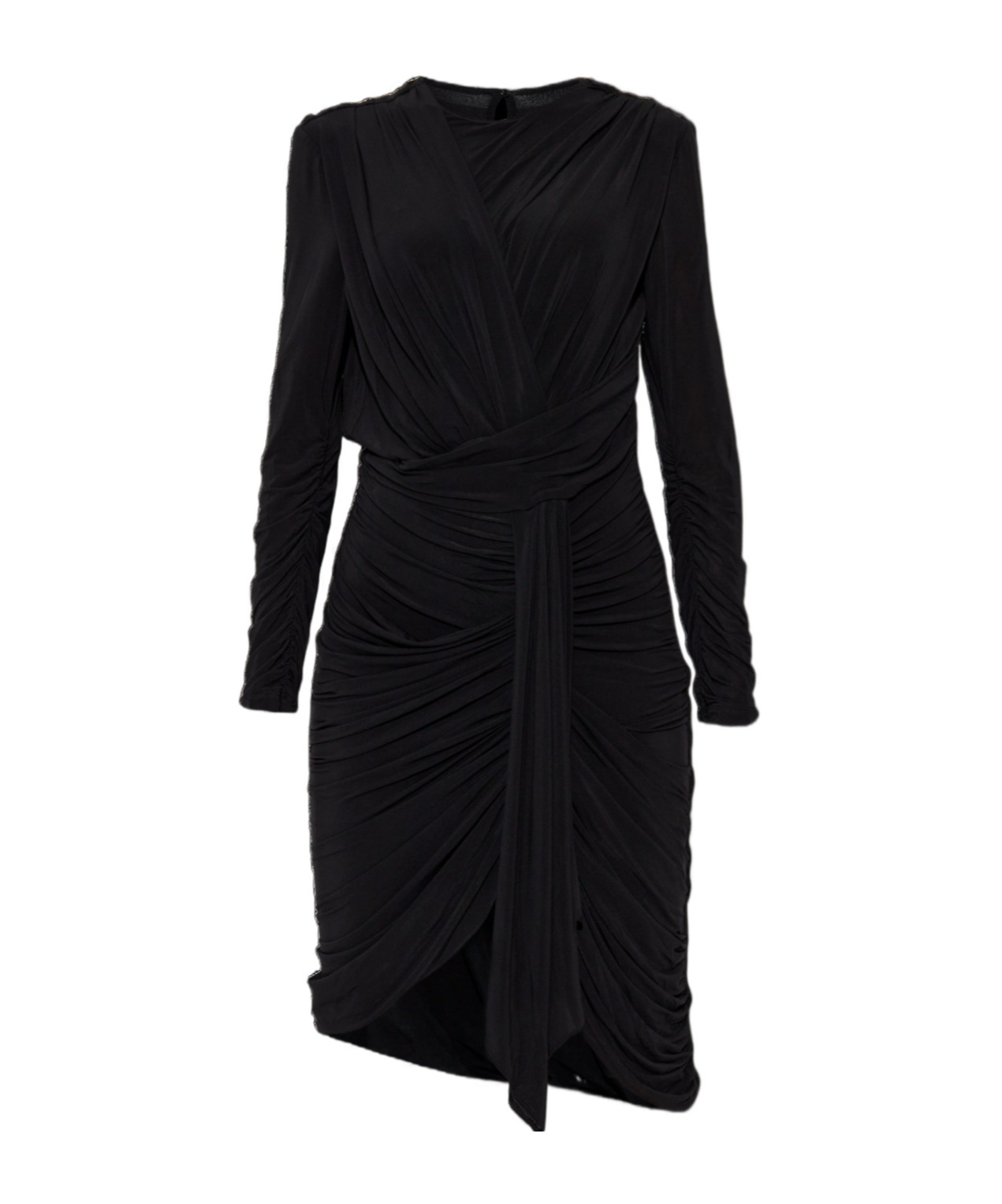 Isabel Marant Georgia Ruched Draped Stretch-jersey Mini Dress In Black