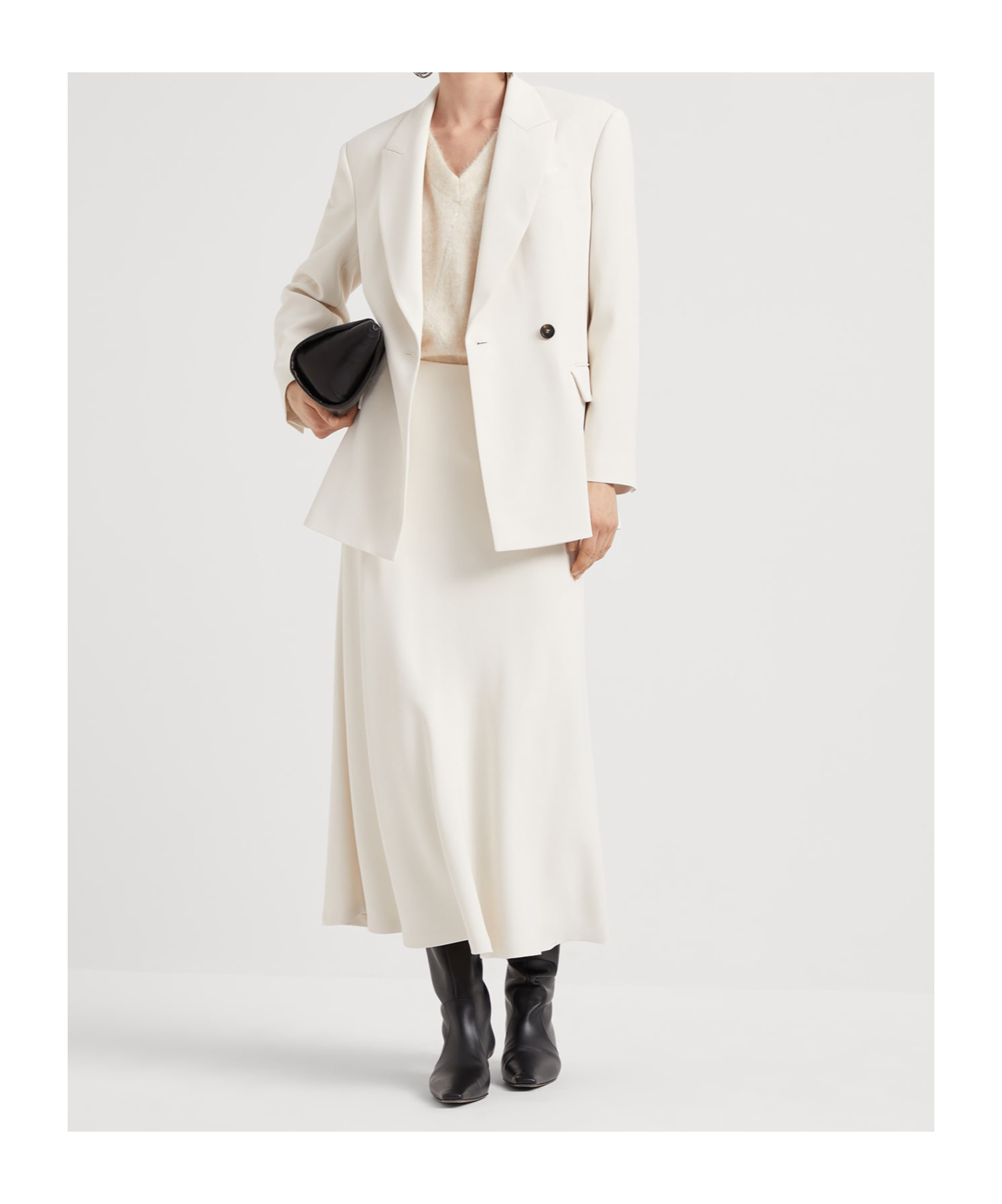 Brunello Cucinelli Single-button Blazer In Gray