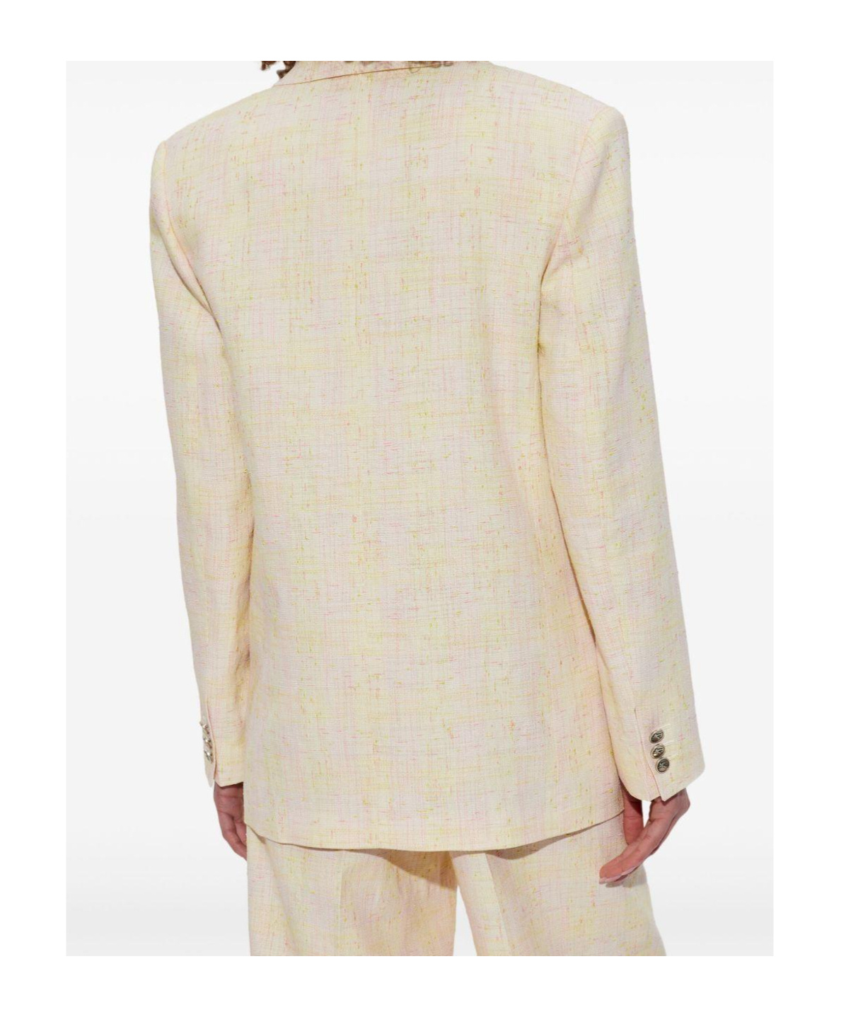 Etro Oversized Double-breasted Blazer In Neutral