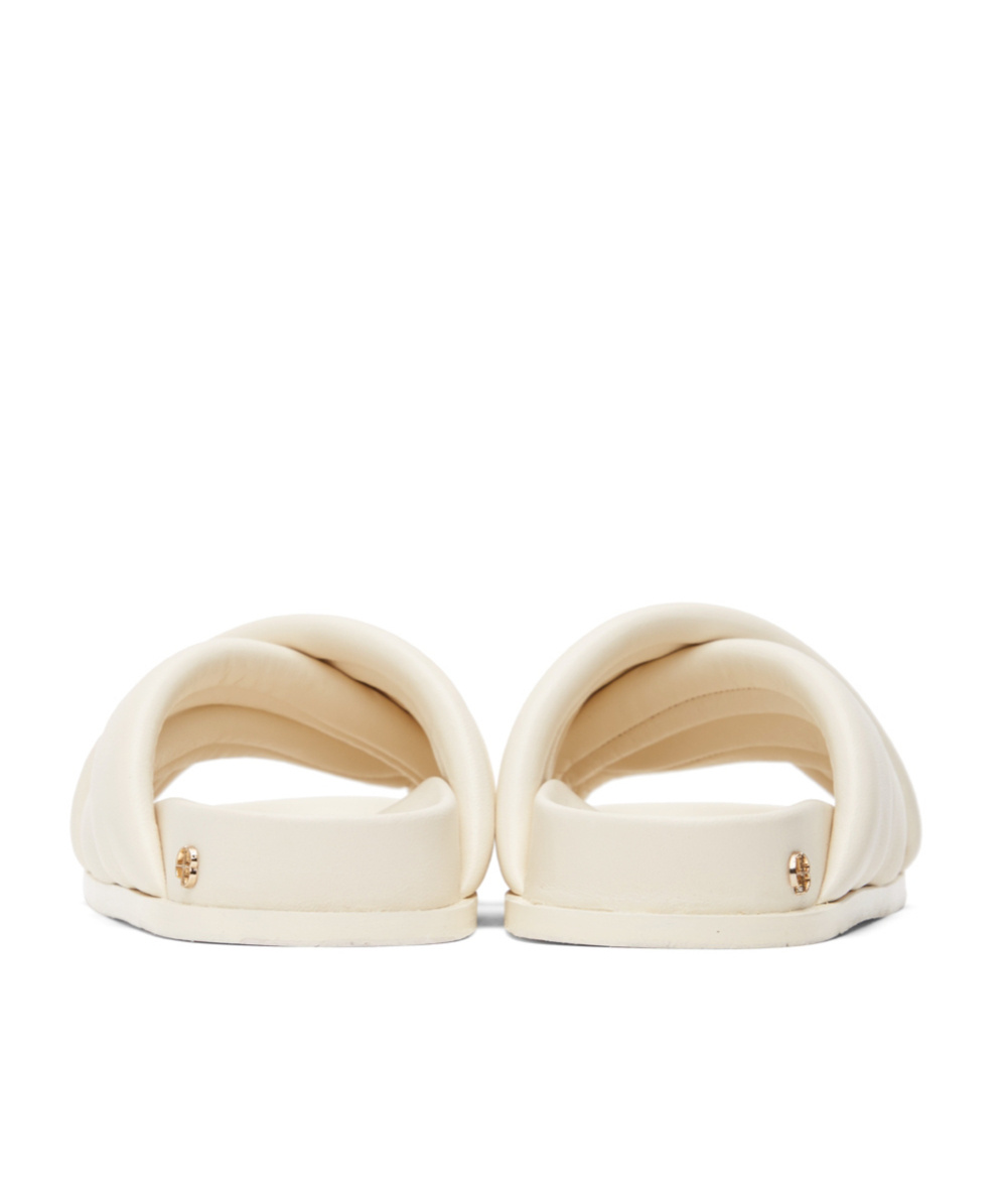 Shop Anine Bing Logo Slippers In White