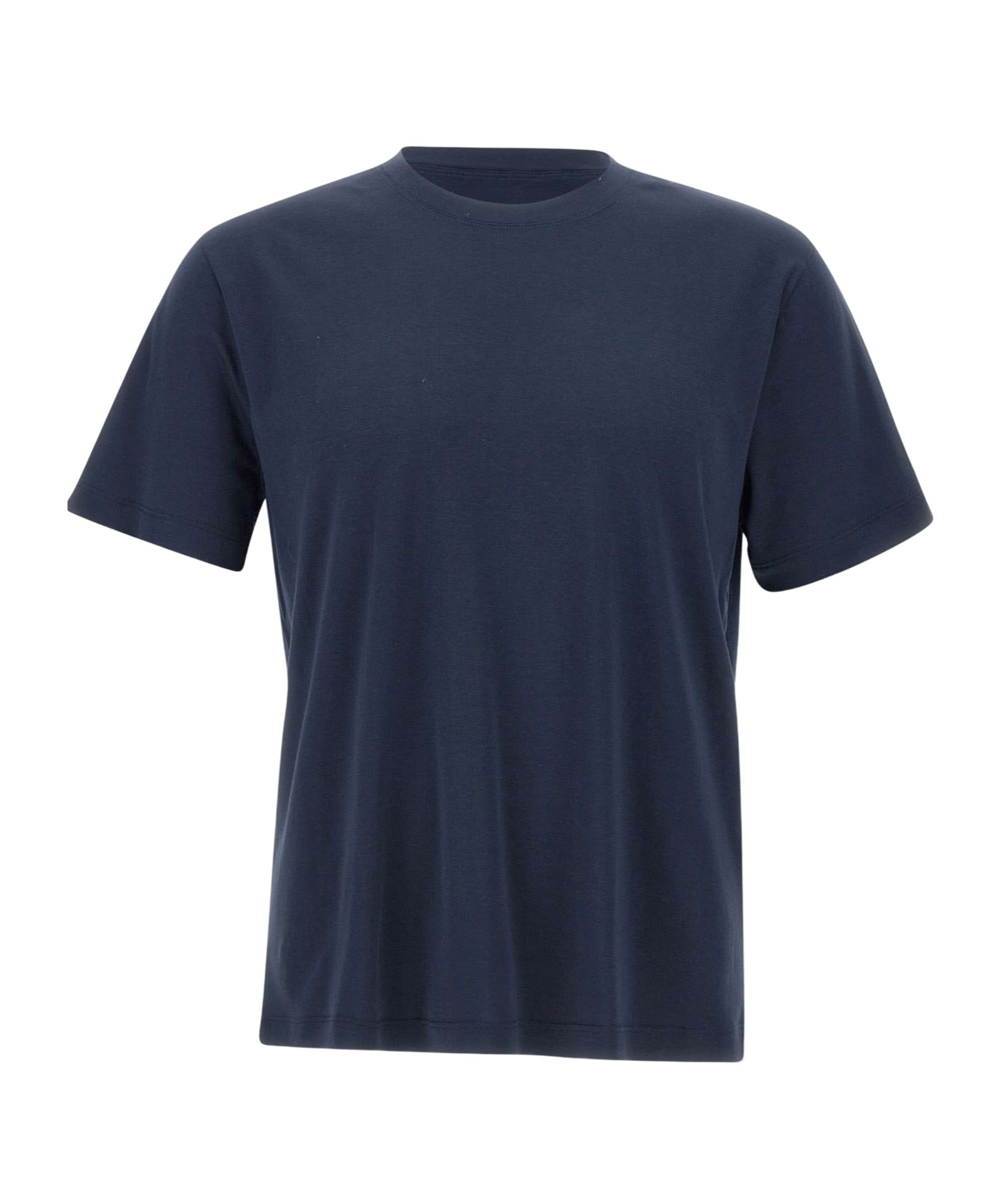 Eleventy Cotton Modal Crew Neck T-shirt In Blue