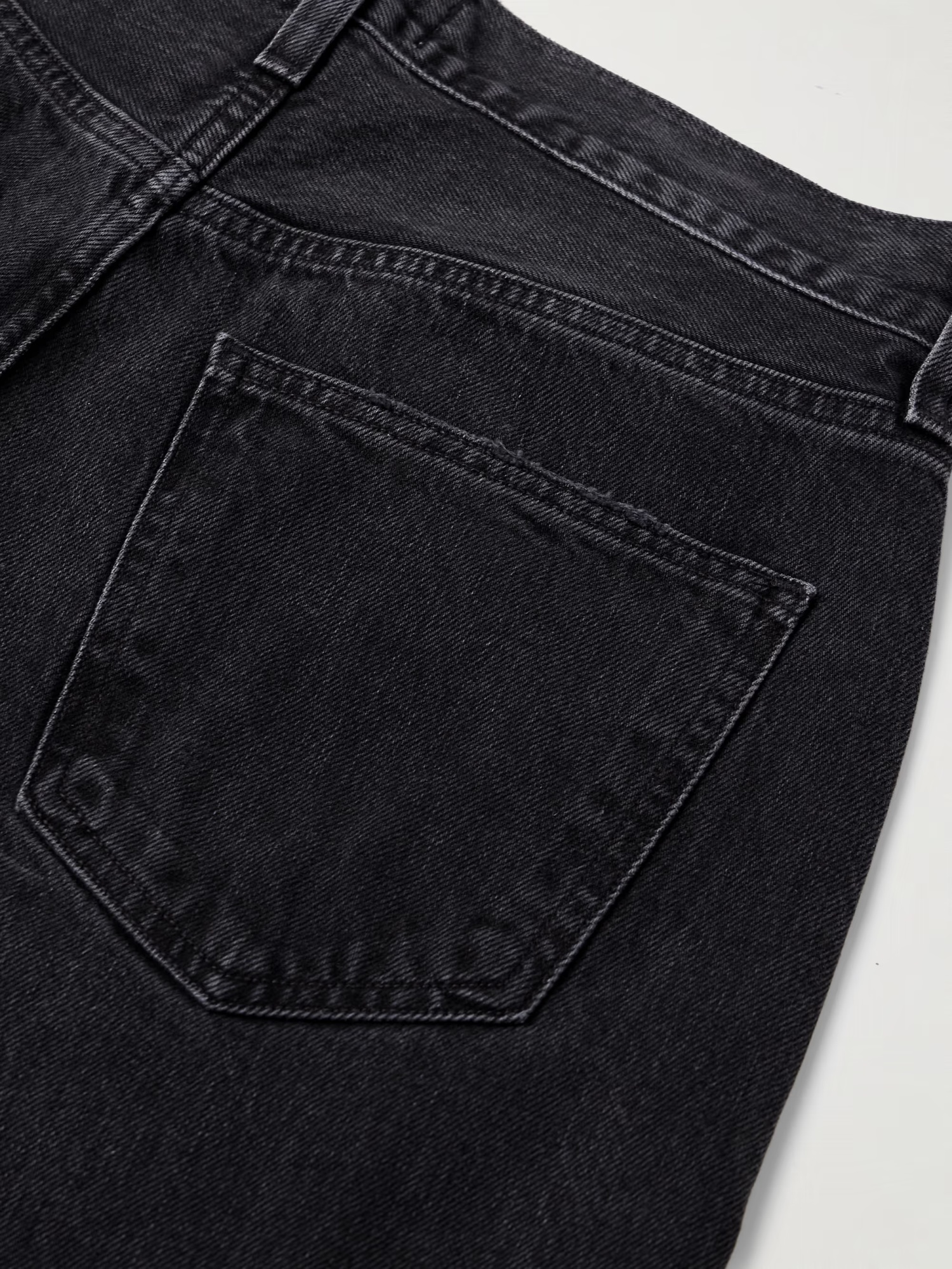 Agolde Mid-rise Wide-leg Denim Trousers In Black