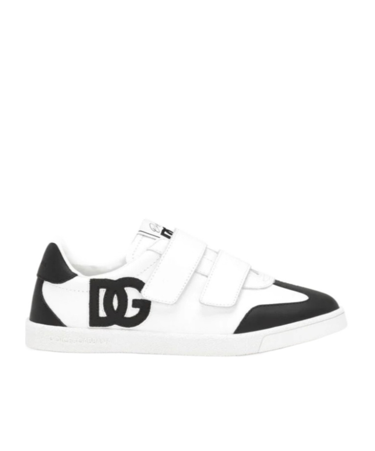 Dolce & Gabbana Kids Leather Portofino Trainers In White